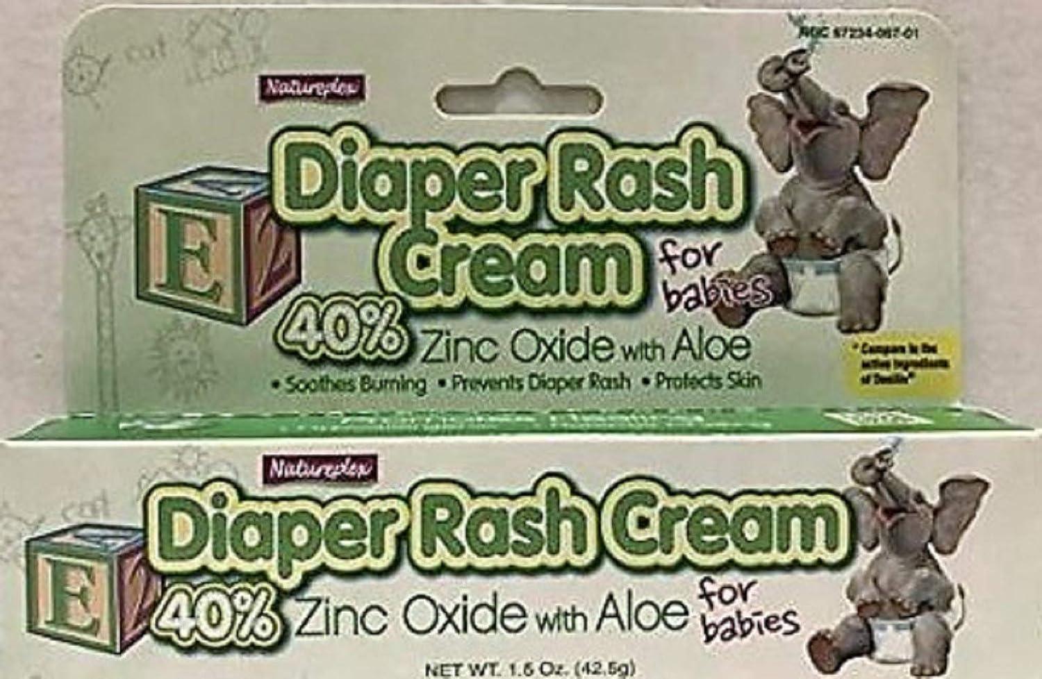 Natureplex Diaper Rash Cream with Zinc Oxide and Aloe 3ct