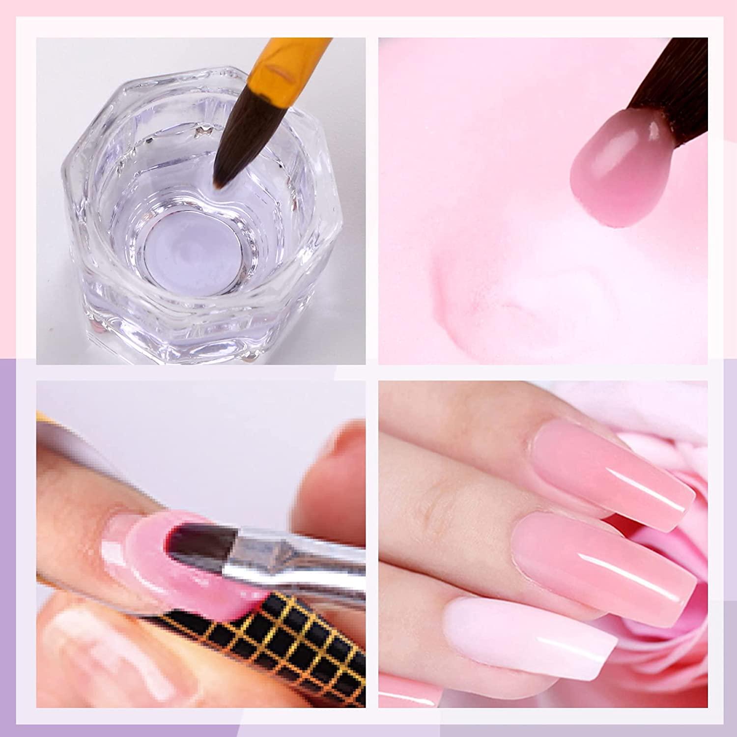 Morovan Acrylic Nail Kit Glitter Acrylic Powder Set with Everything Professional Acrylic Nail