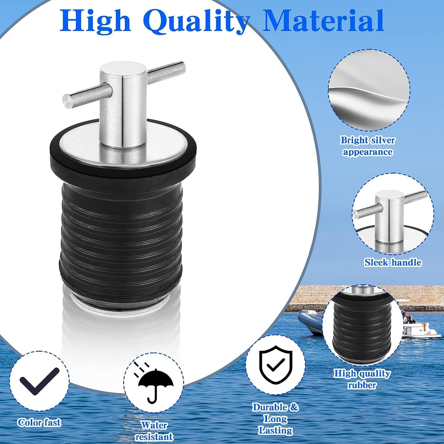 Amyhill 2 Pcs Snap & T Handle Drain Plug Set 1 Inch Boat Drain Plugs