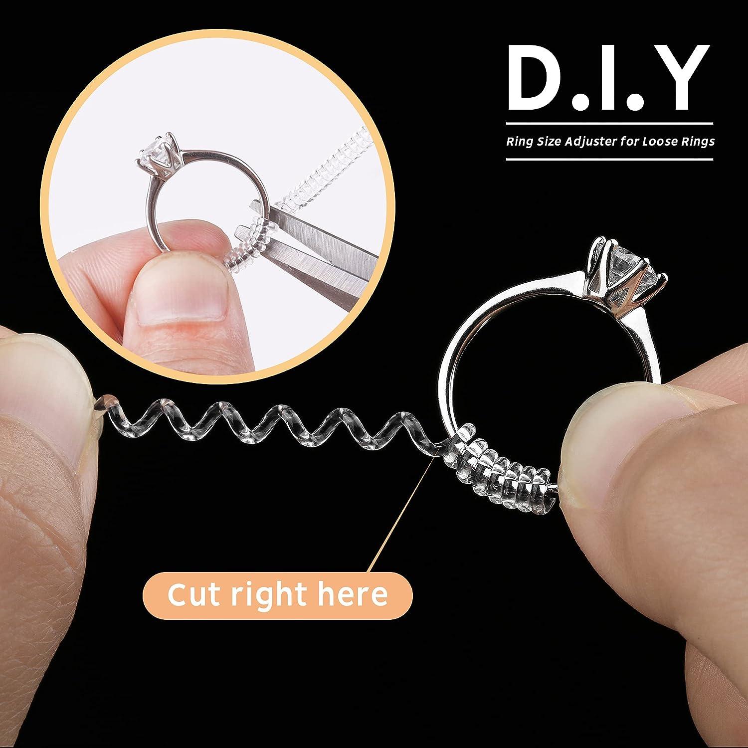 Invisible Ring Size Adjuster for Loose Rings Women Men-12 Pack 12