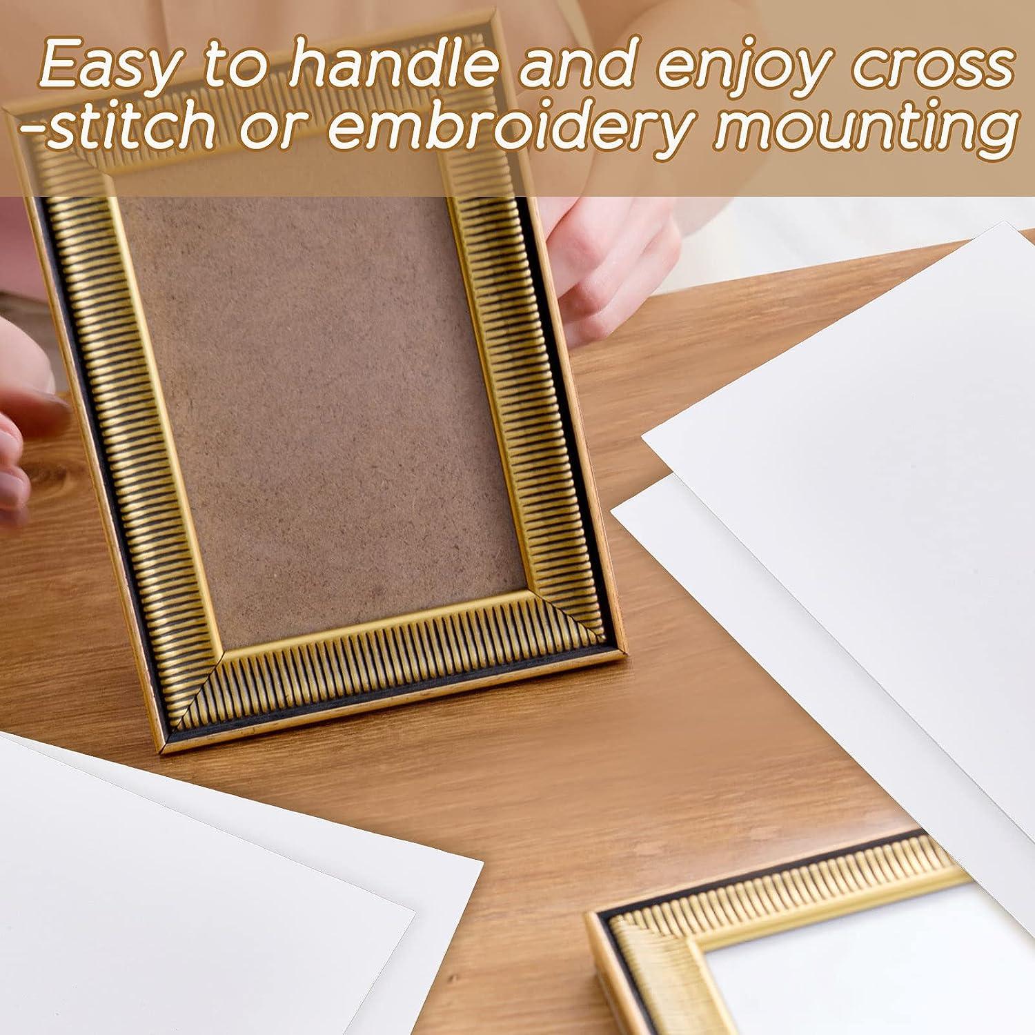 How to frame cross stitch and embroidery using sticky board