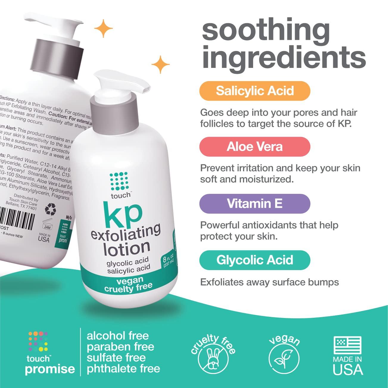 Touch Body Lotion for Keratosis Pilaris with 12 Glycolic Acid AHA