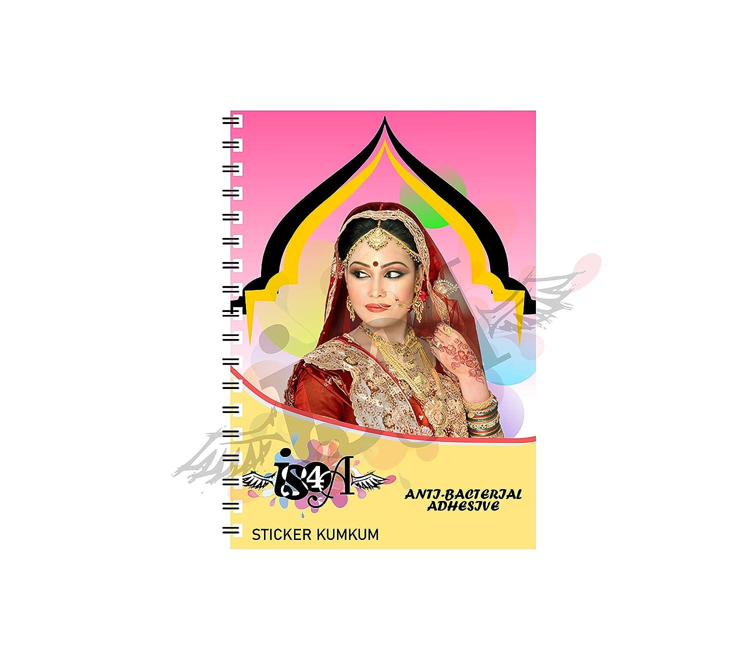 IS4A 960 Multicolored Bollywood Forehead Stickers 10 Page Book