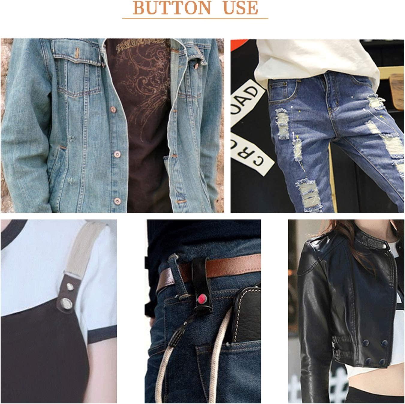 6 Pcs Buttons for Jeans,Adjustable Jean Button Pins,Pant Waist