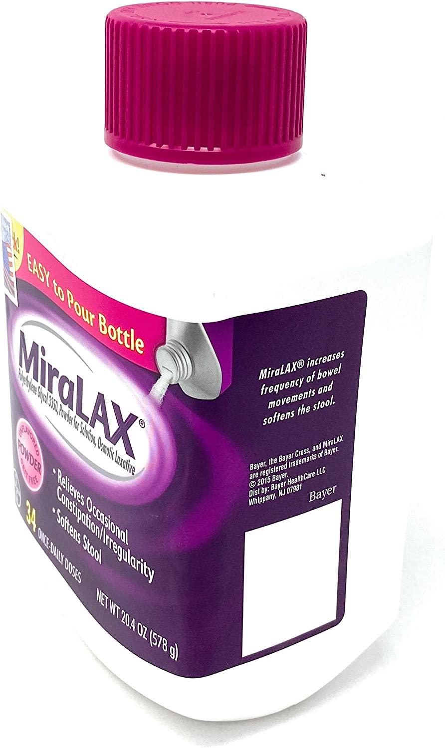 MiraLAX Powder Laxative 34 Doses 20 4 Ounce