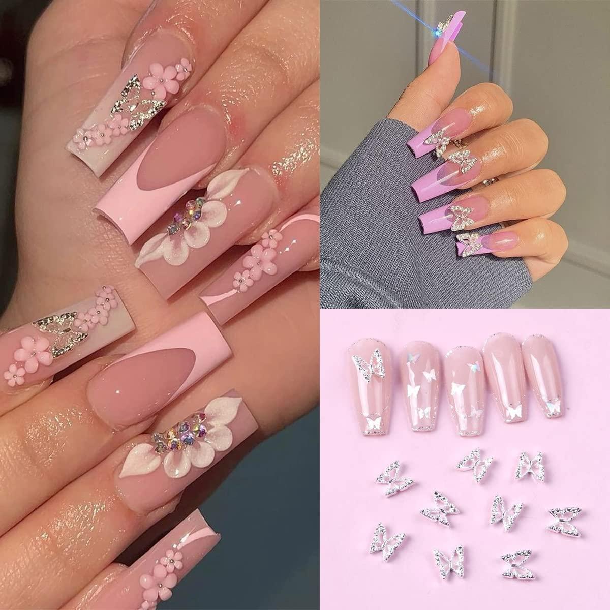 Butterfly Wing 3D Embellished Nails