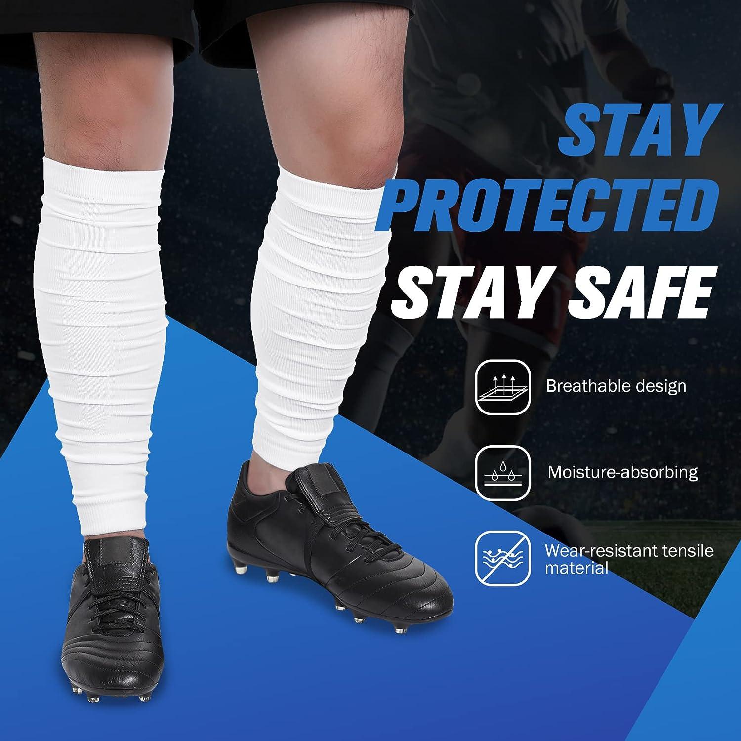 Century Star Leg Sleeves for Men Football Calf Compression Sleeve Men Leg  Warmers for Men Scrunched Socks Backplate Football Medium Black