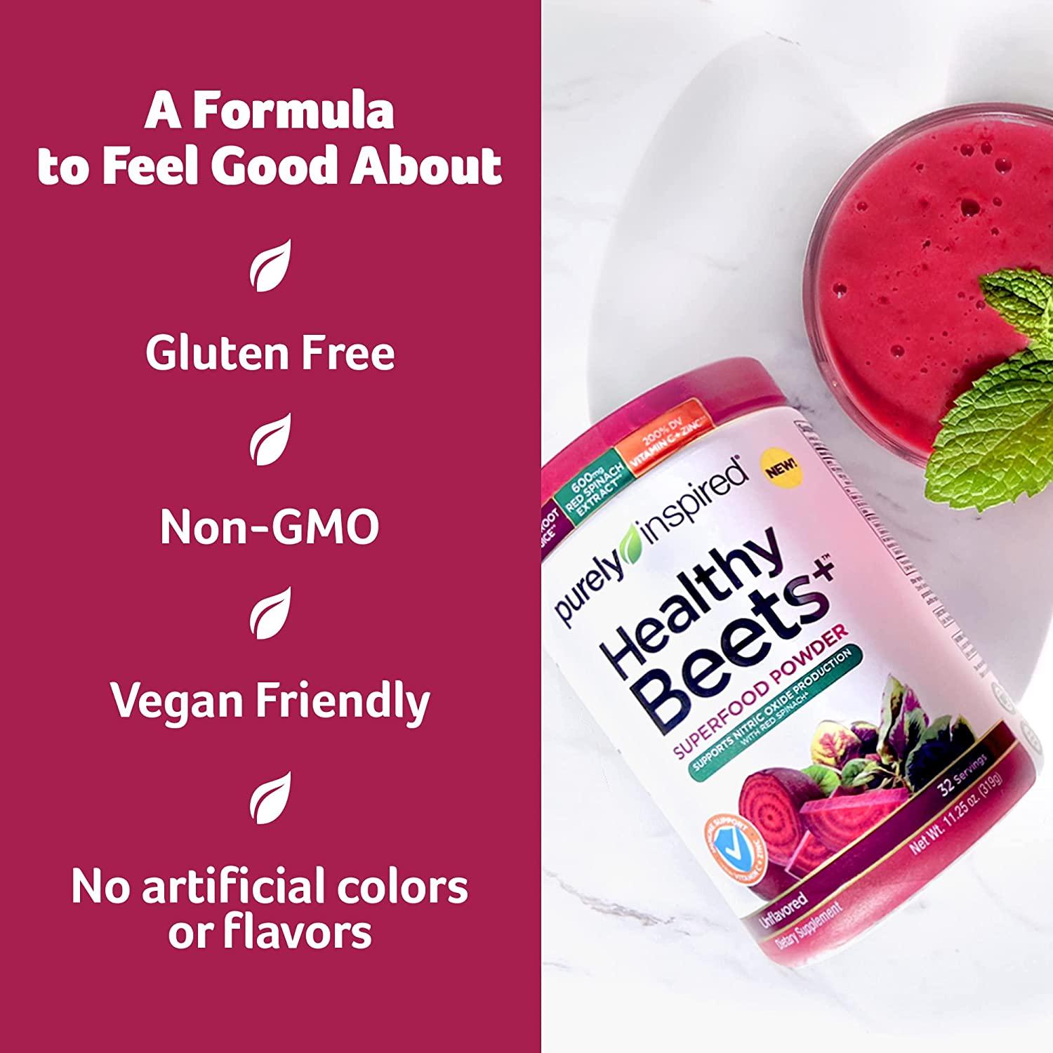 Beet Root Powder Purely Inspired Healthy Beets + Superfood Powder