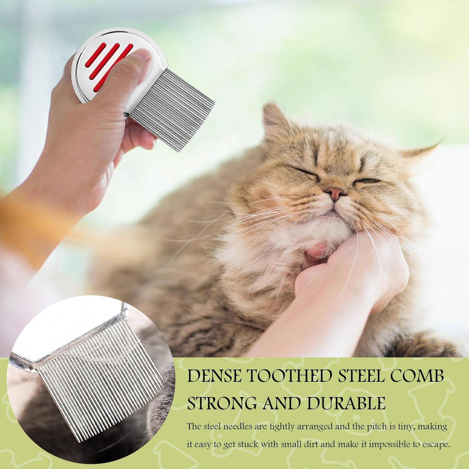 2-Pack Stainless Steel Lice Comb Set - Extra Fine Nissen Ridge Reusable ...