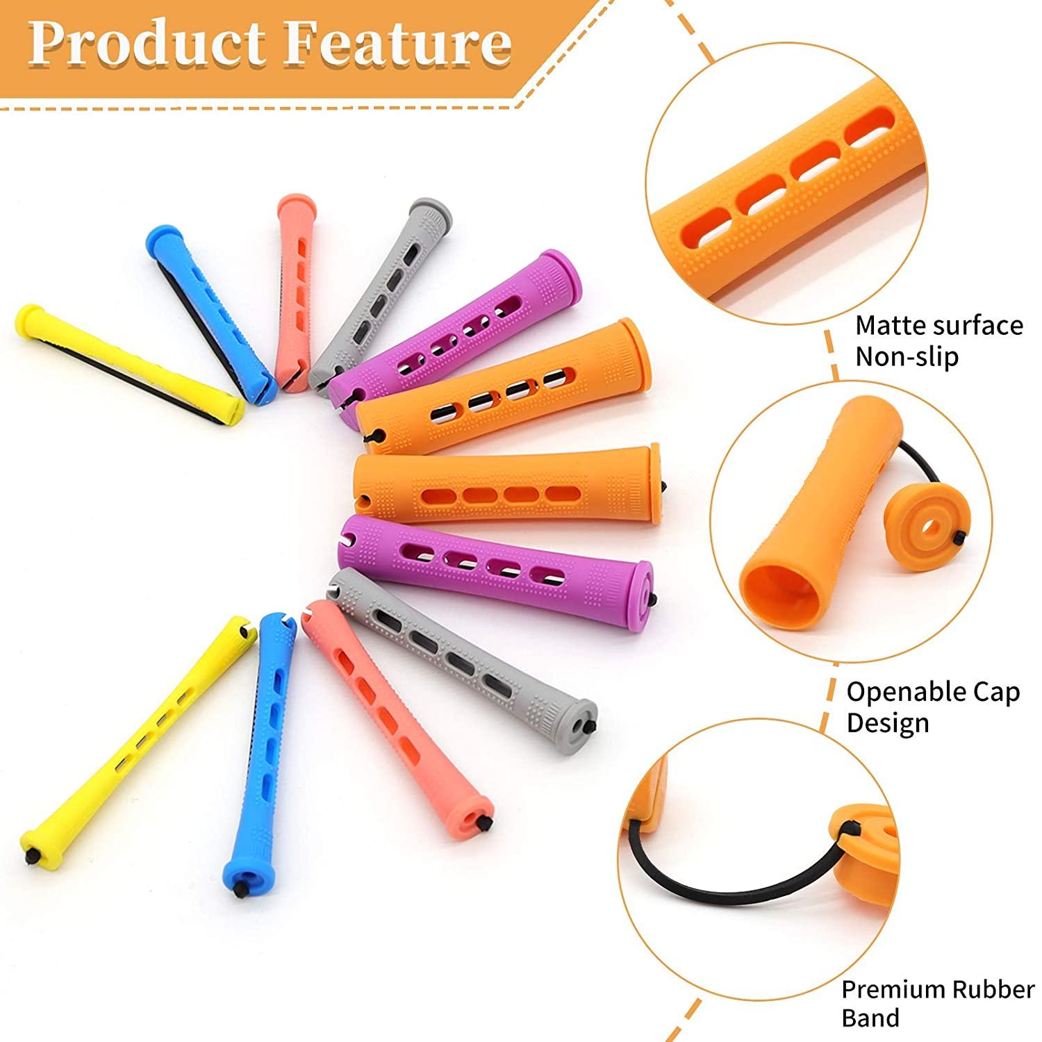 120Pcs Hair Perm Rods Set Plastic Cold Wave Rods for Heatless Perming