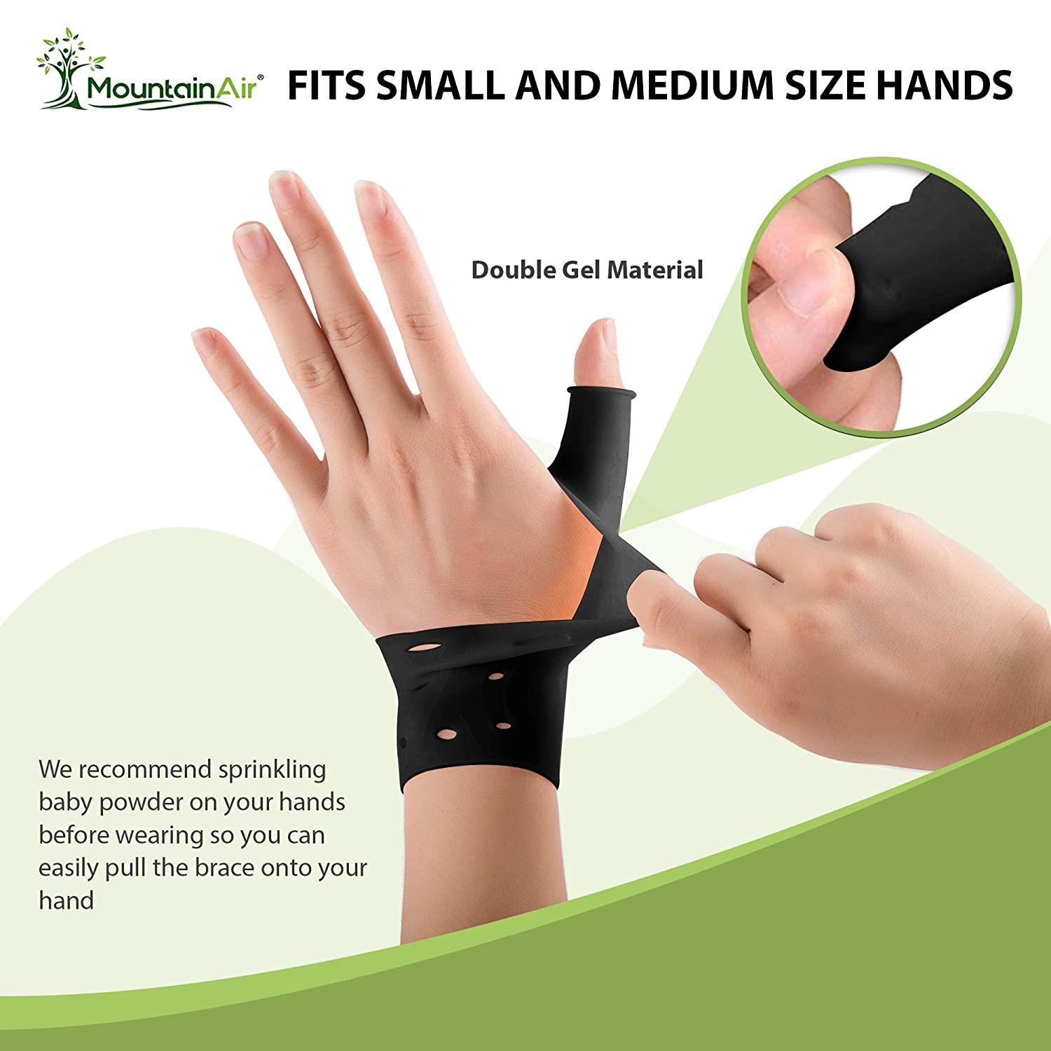 Gel Wrist and Thumb Brace 2 Pairs Unisex Wrist Splint to Fit Left or
