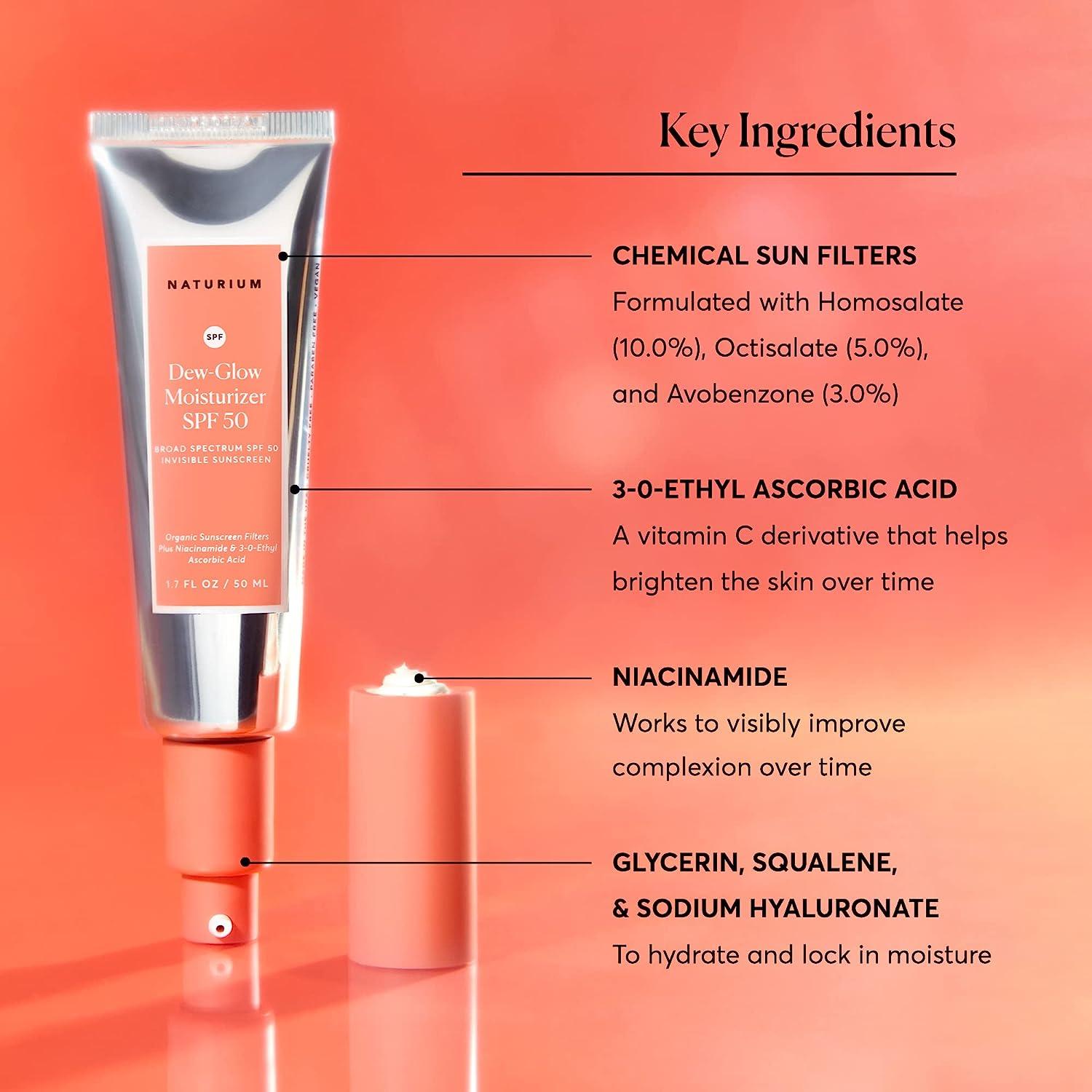 Naturium DewGlow Moisturizer SPF 50 PA++++ 1.7 oz Daily Moisturizing