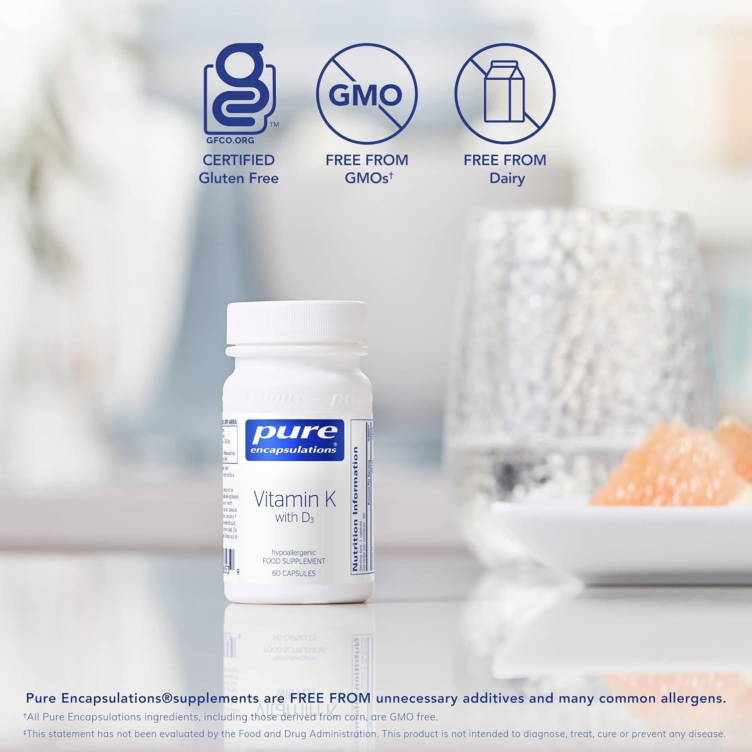 Pure Encapsulations Vitamin K with D3 Bone and Arterial Health