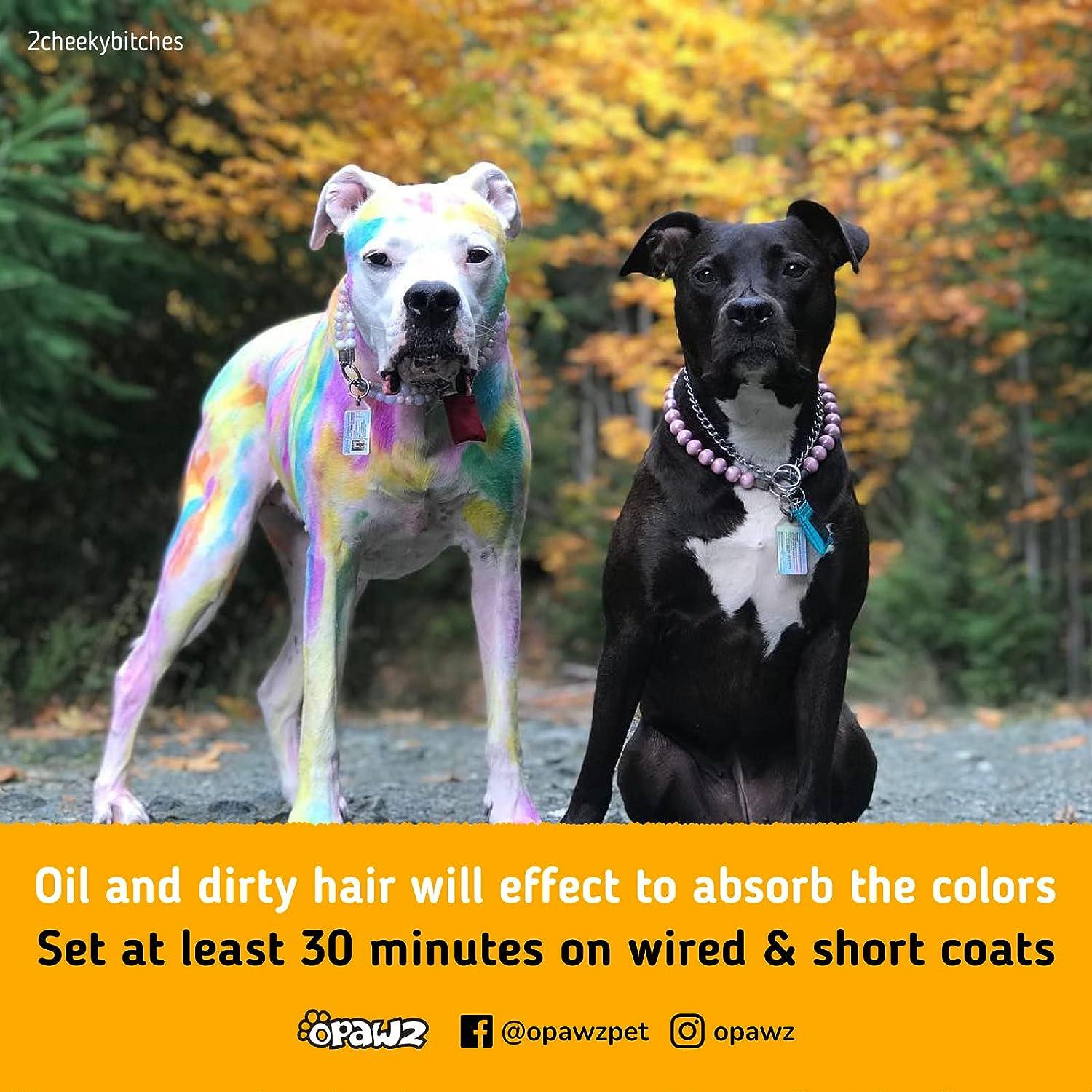 OPAWZ Semi-Permanent Dog Hair Dye Food-Grade Pigment, Non-Toxic