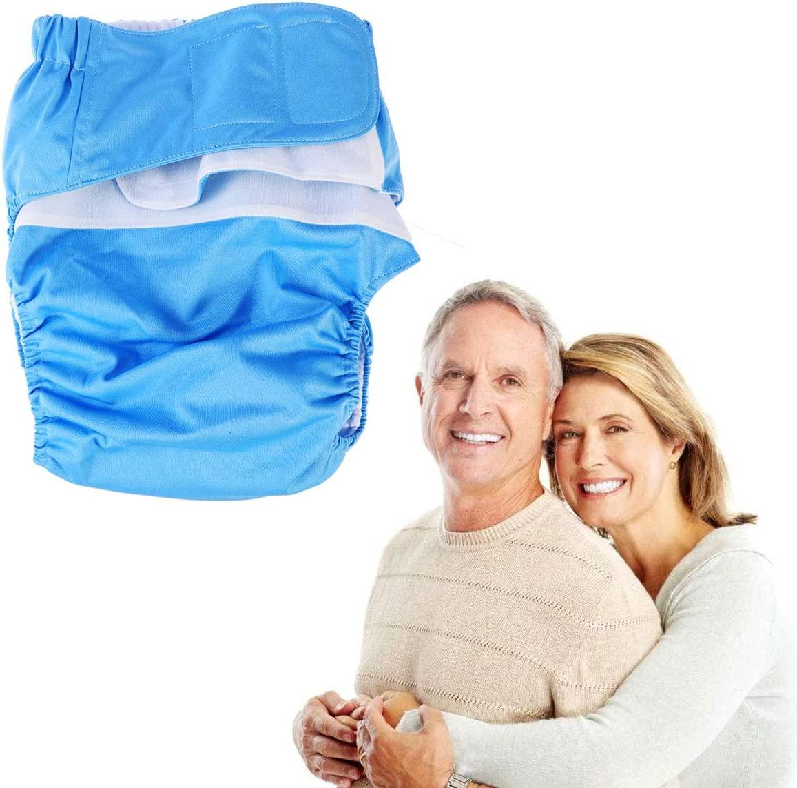 Amazon.com: Adult Pocket Diaper, Fleece Cloth AdjustableNappy Pant Prevent  Side Leakage Washable Reusable Diaper Pants for Incontinence Care (Blue) :  Baby