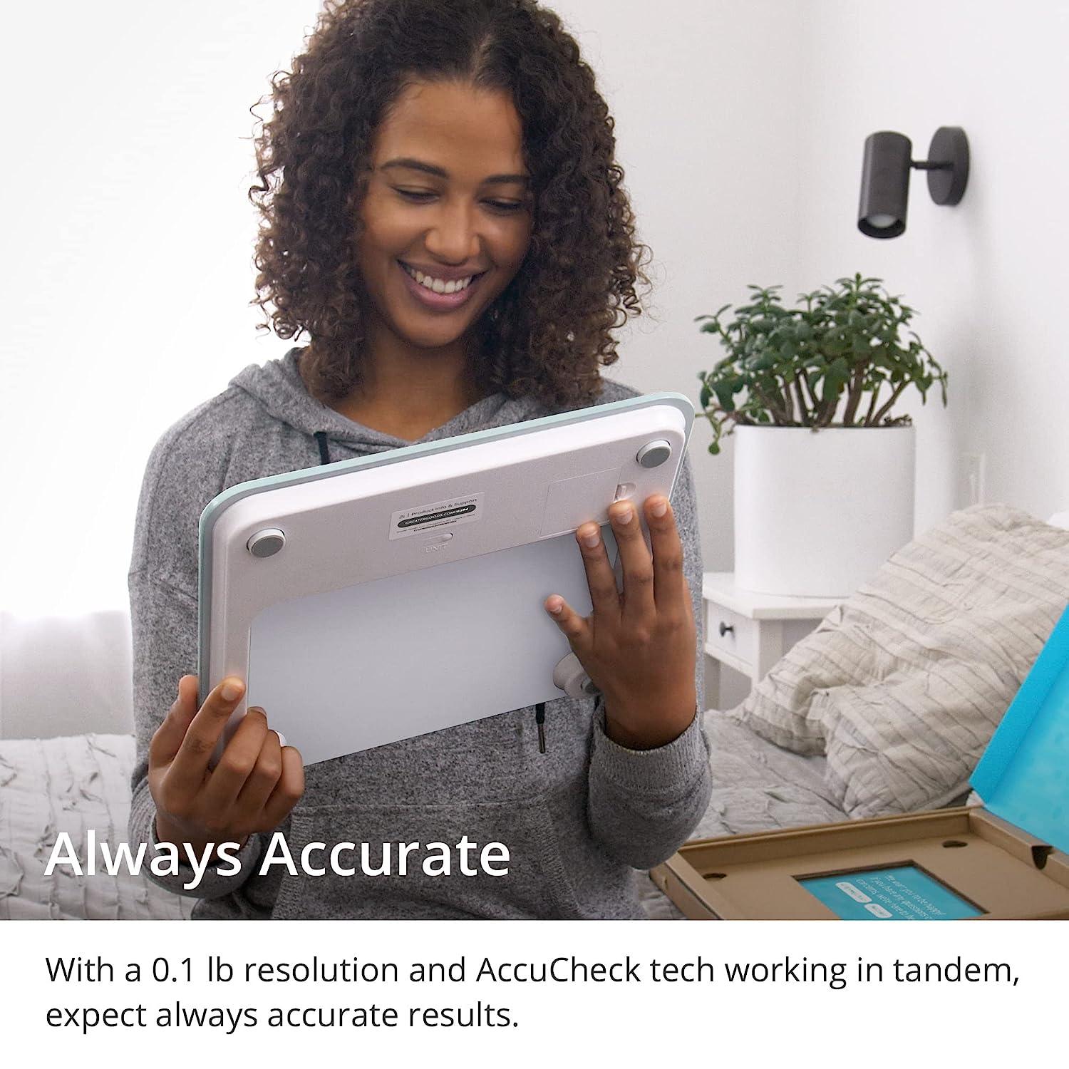 AccuCheck Digital Body Weight Scale from Greater Goods, Patent Pending Technology (Ash Grey)