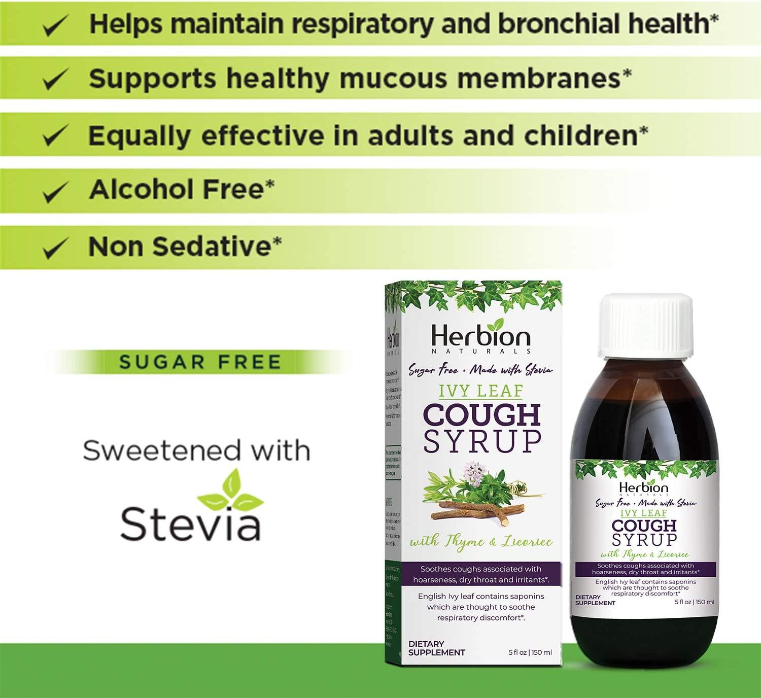 Herbion Naturals, Ivy Leaf Syrup with Thyme and Licorice Helps Maintain
