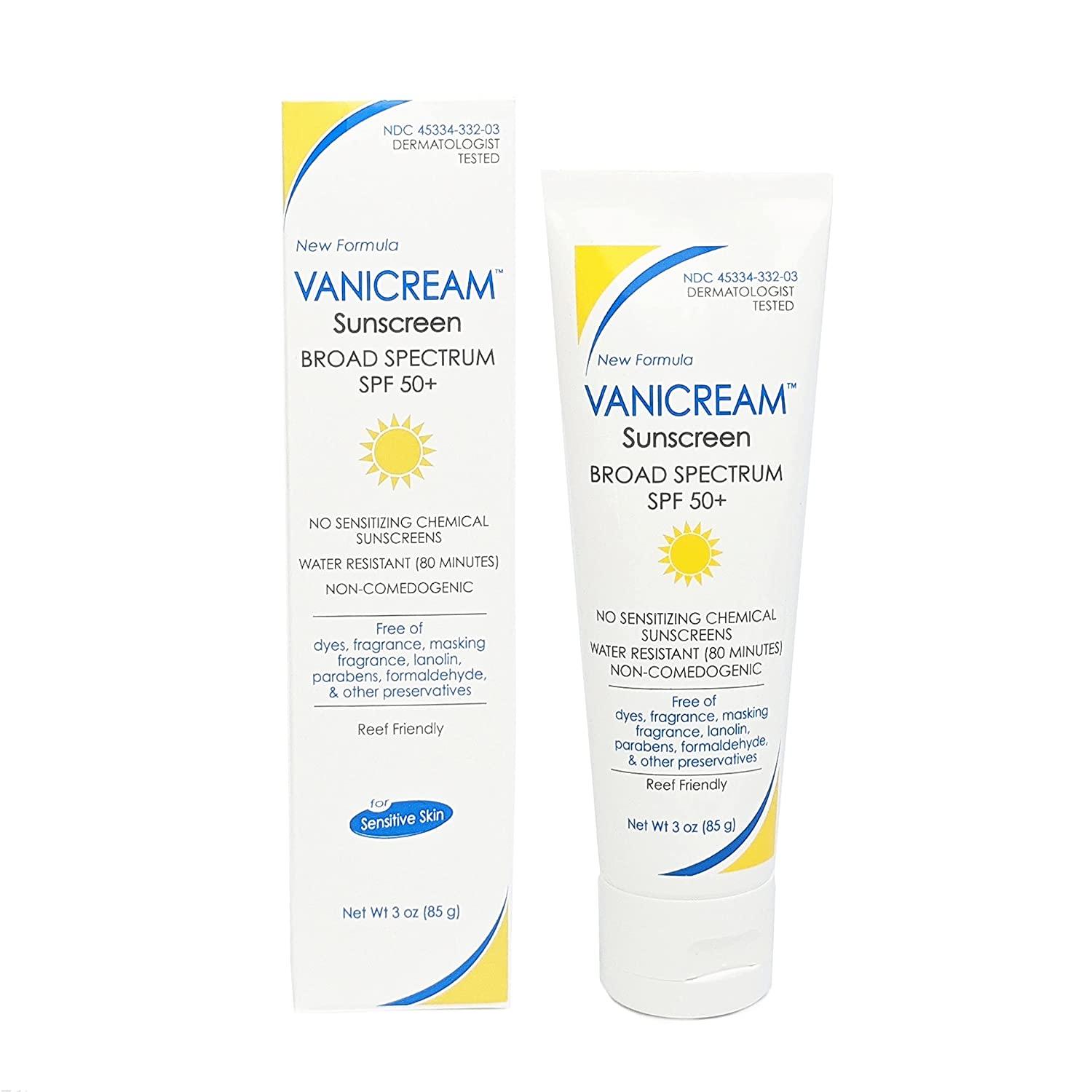 Vanicream Sunscreen Broad Spectrum SPF 50 oz. 3 Ounce Broad Spectrum