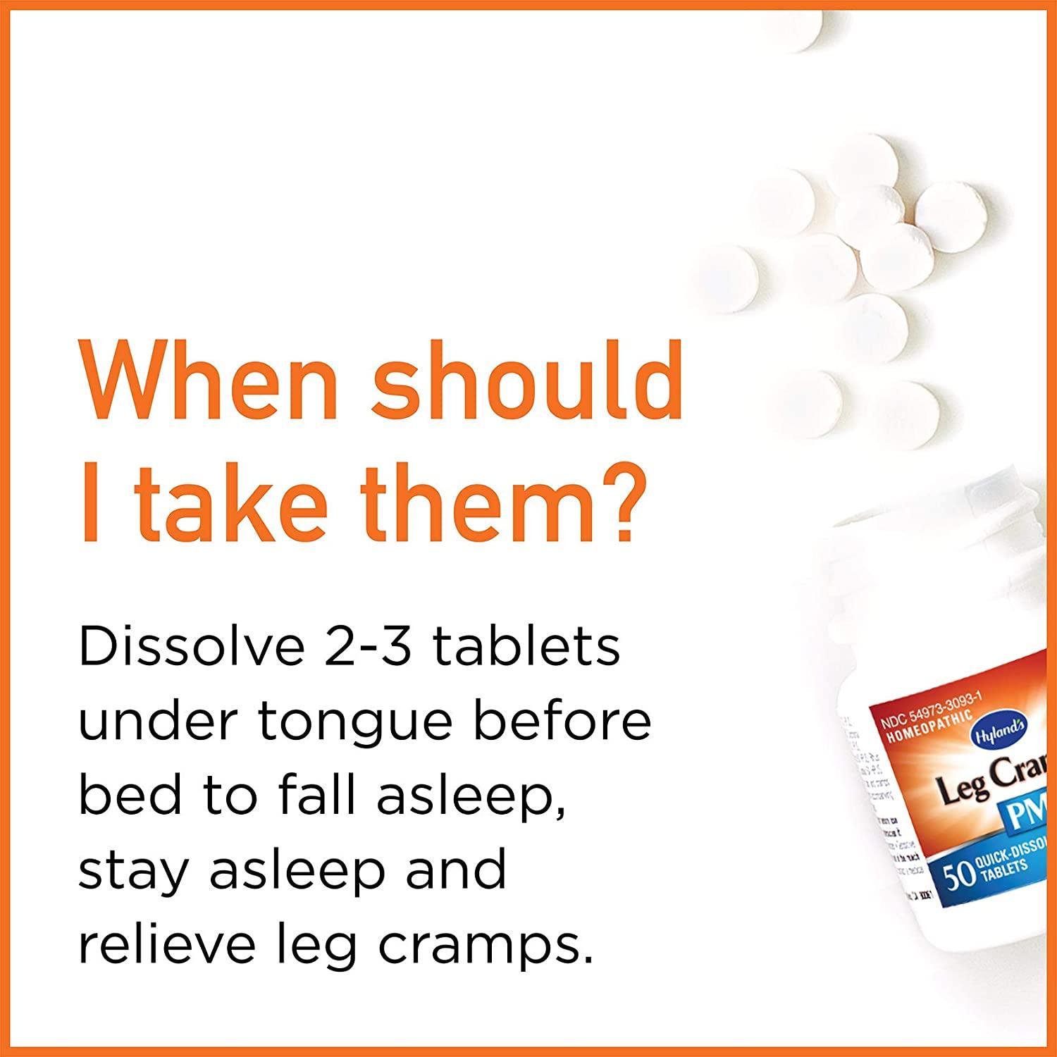 Hyland''s Leg Cramps PM Nighttime Cramp Relief Tablets 50 Count(Pack of 2)