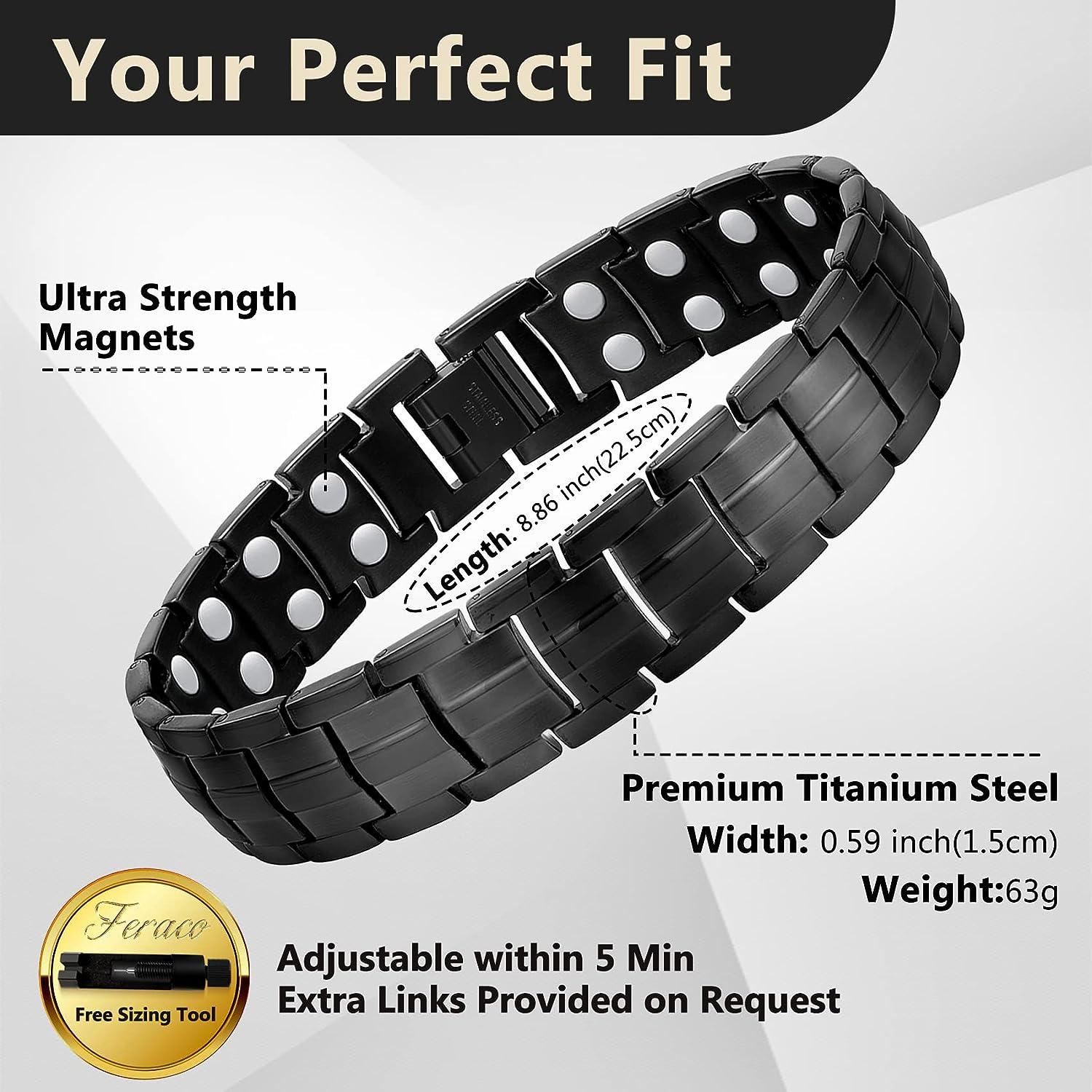 Feraco Bracelet for Men Titanium Steel Bracelet for