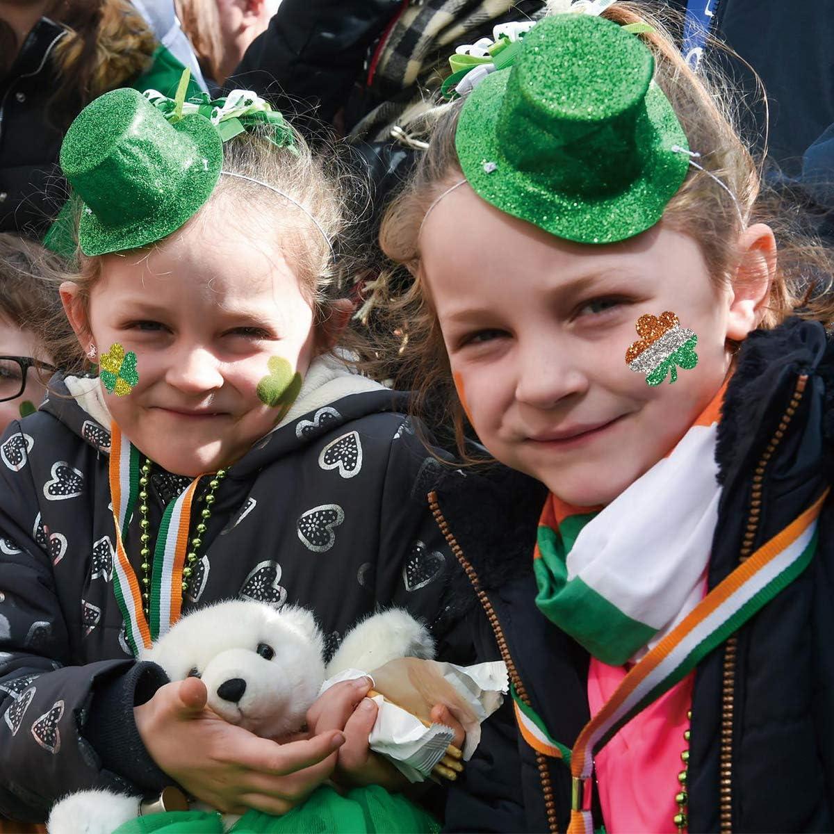 500-Pack St. Patrick's Day Stickers - Green Yellow Shamrock Laser Seal Decorations