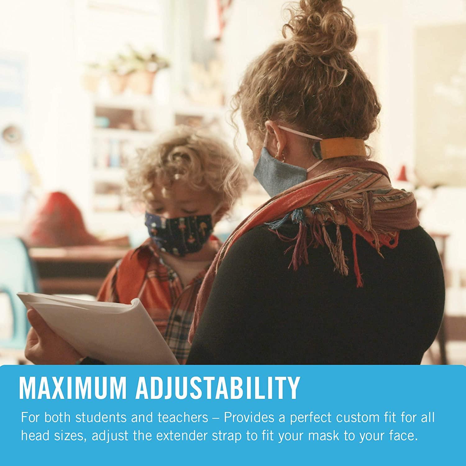 VELCRO Brand Face Mask Extender Straps 4pk Comfortable and Adjustable