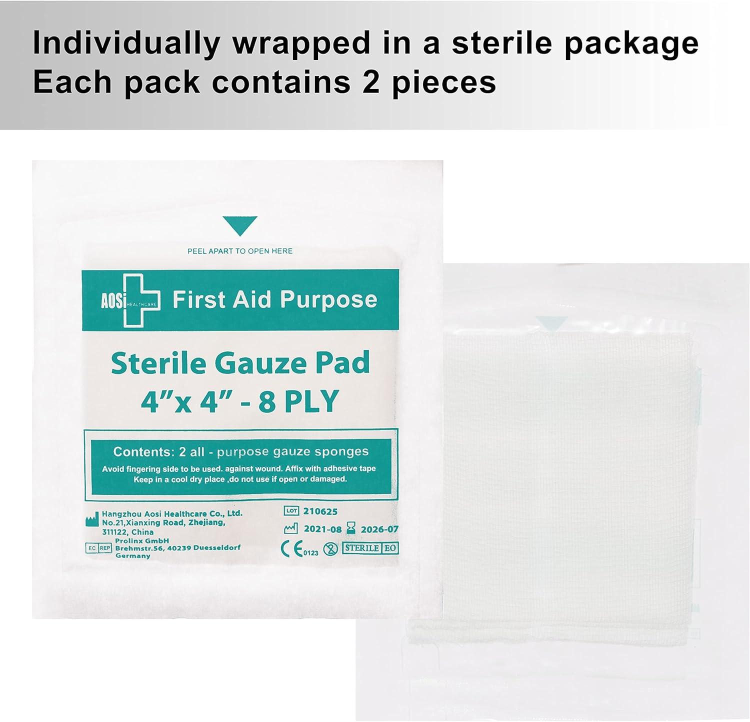 Healqu 30-Count Sterile Bordered Gauze Pads For Wound Care