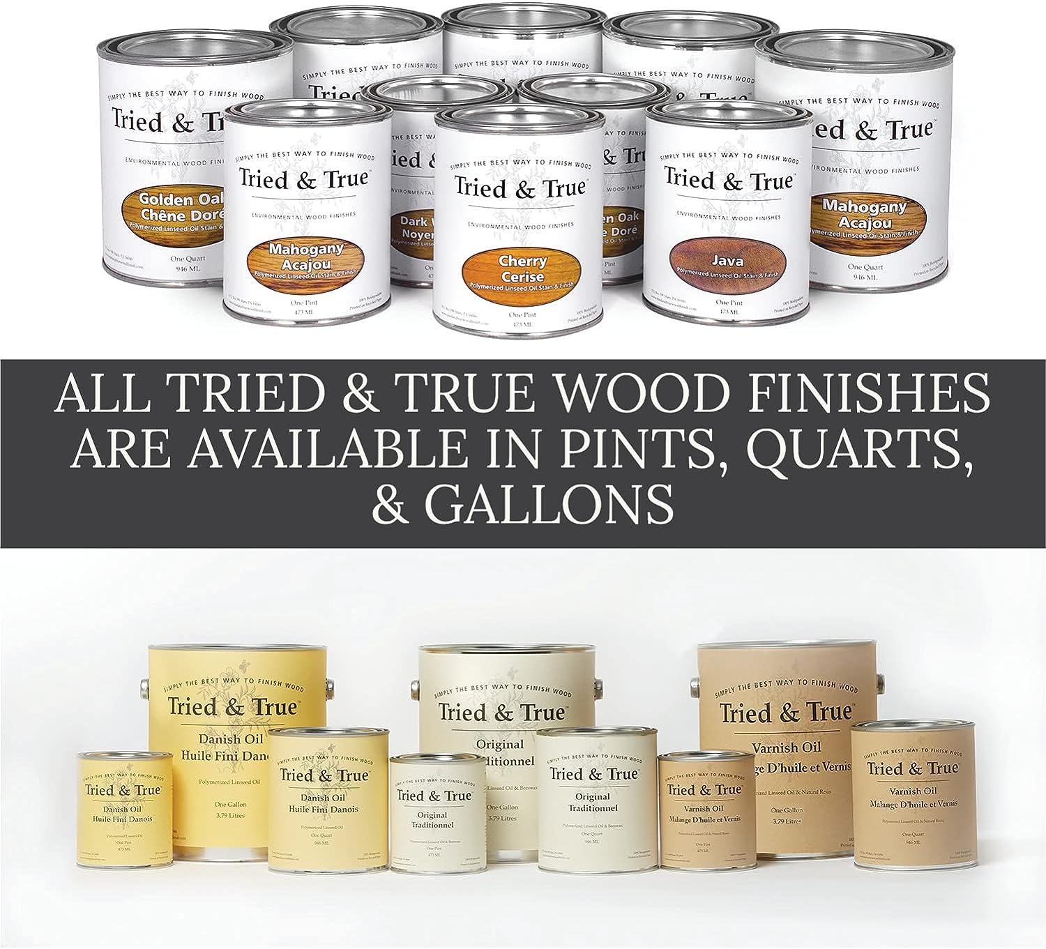 Tried & True Danish Oil Quart All Natural, All Purpose Finish for Wood,  Metal, Food Safe, Solvent Free, VOC Free, Non Toxic Wood Finish,  Polymerized Linseed Oil, Stand Oil Other Quart