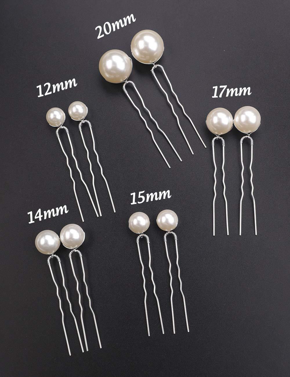 Aimimier Bridal Pearl Hair Pins 10 Pcs Large Ivory Champagne Pearl Bobby  Pins Wedding Hair Piece Prom Party Festival Hair Accessories for Women and  Girls (Ivory)
