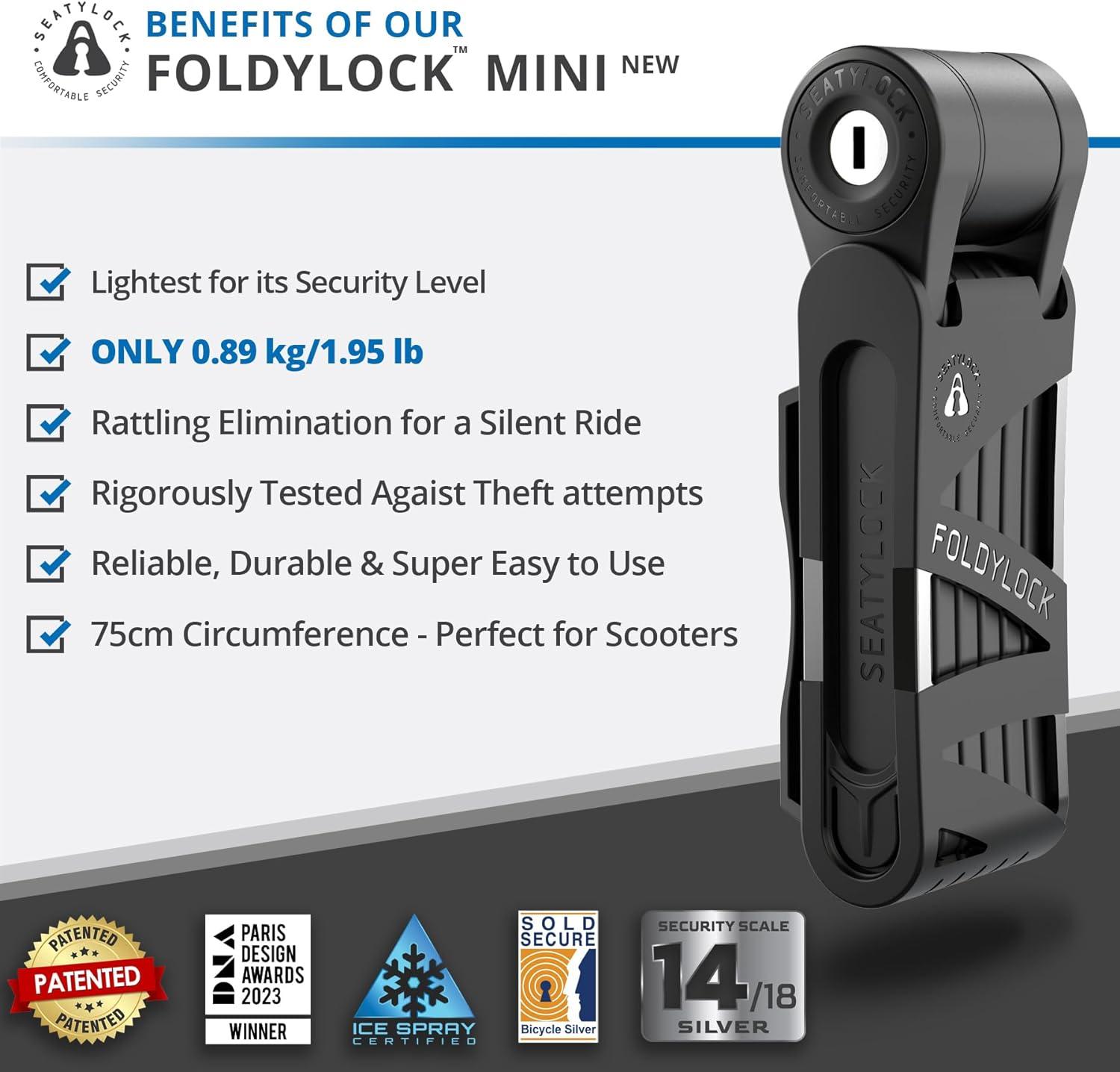 Voxom Bicycle lock Foldylock Mini Black