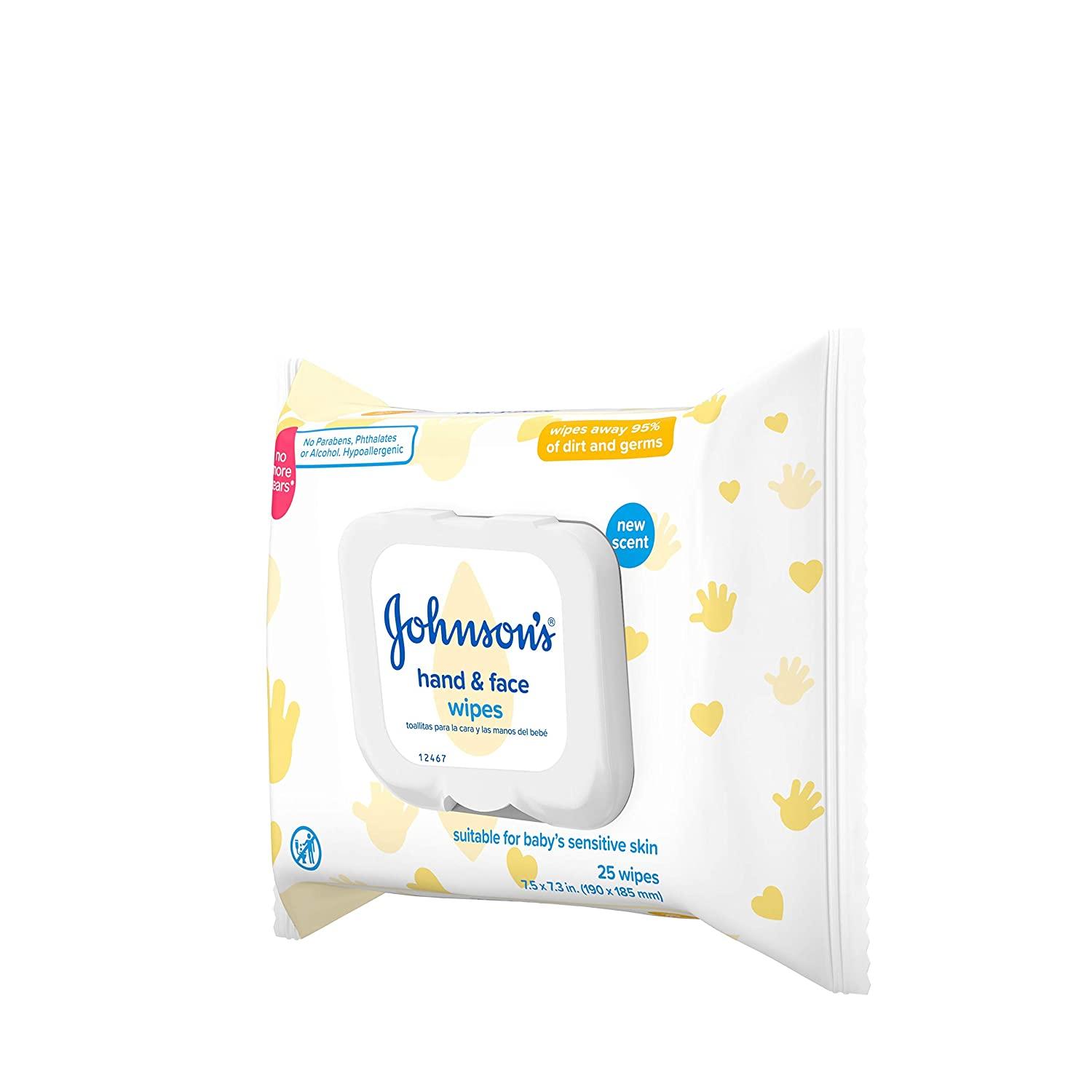 Johnson s Hand Face Baby Sanitizing Cleansing Wipes for Travel