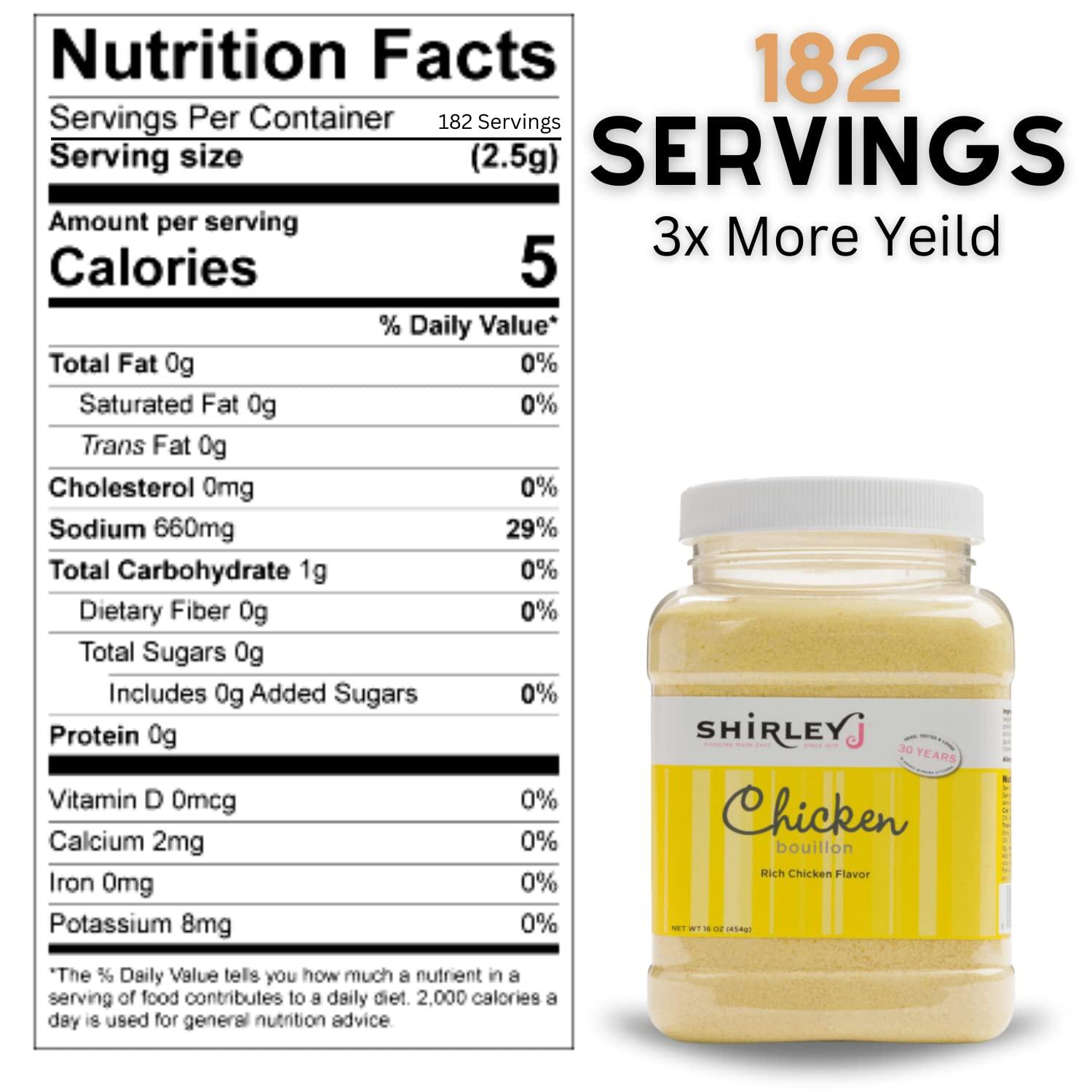 Chicken Bouillon Powder Flavor 1 LB. Low Sodium Concentrated Chicken