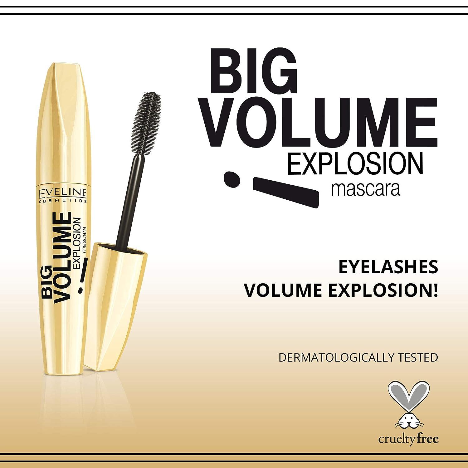 Eveline Cosmetics Big Volume Explosion Mascara - Volumizing Mascara for ...