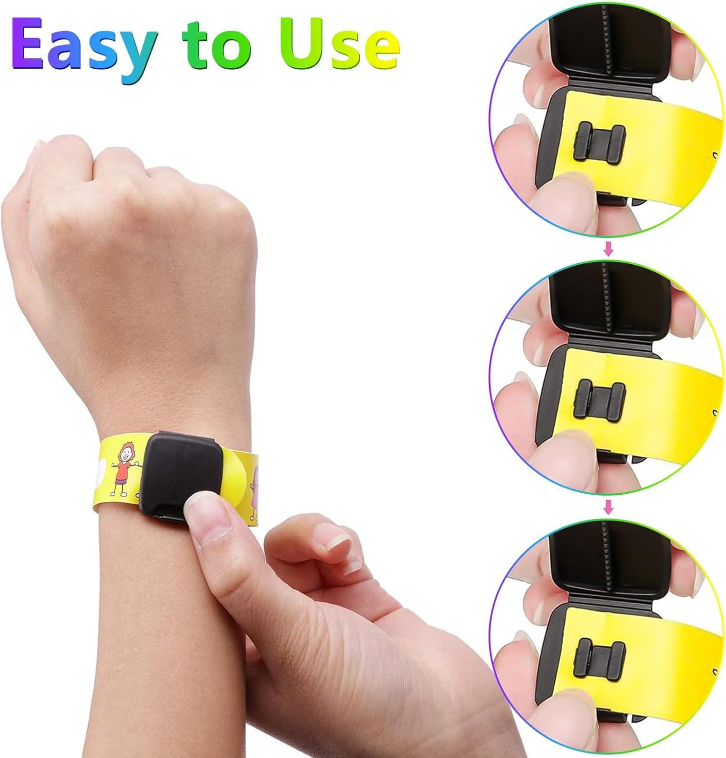 Child ID Bracelet Set Safety Wristbands with Non-Fading Pen