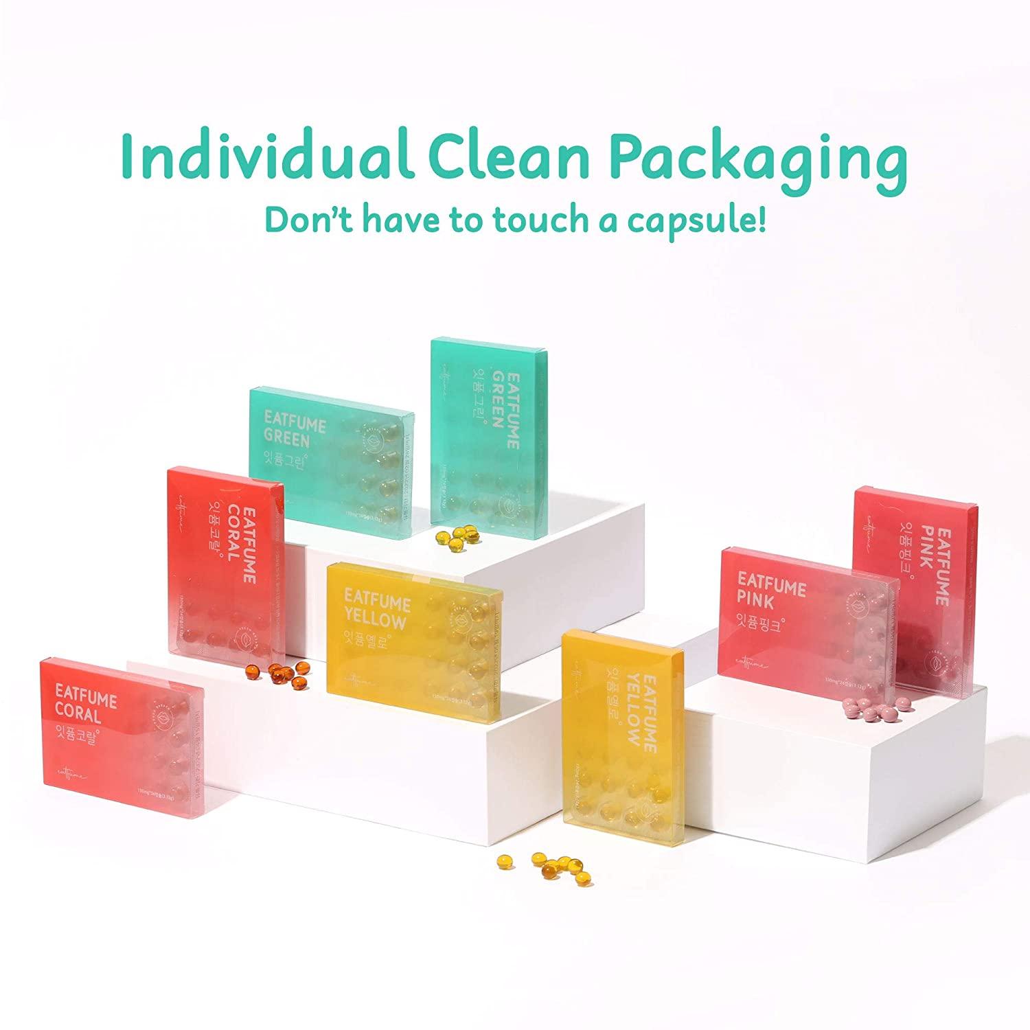 EATFUME Breath Freshener Capsules Vegetarian Bad Breath Saver with