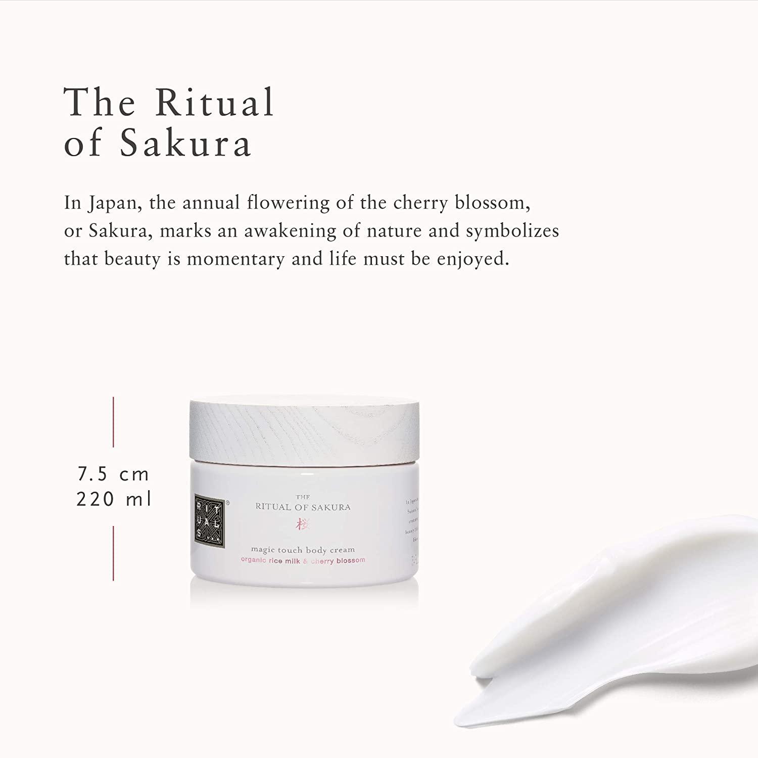 RITUALS Sakura Body Cream - Moisturizing Cream with Antioxidants, Sunflower  Oil, Rice Milk & Cherry Blossom - 7.4 Fl Oz