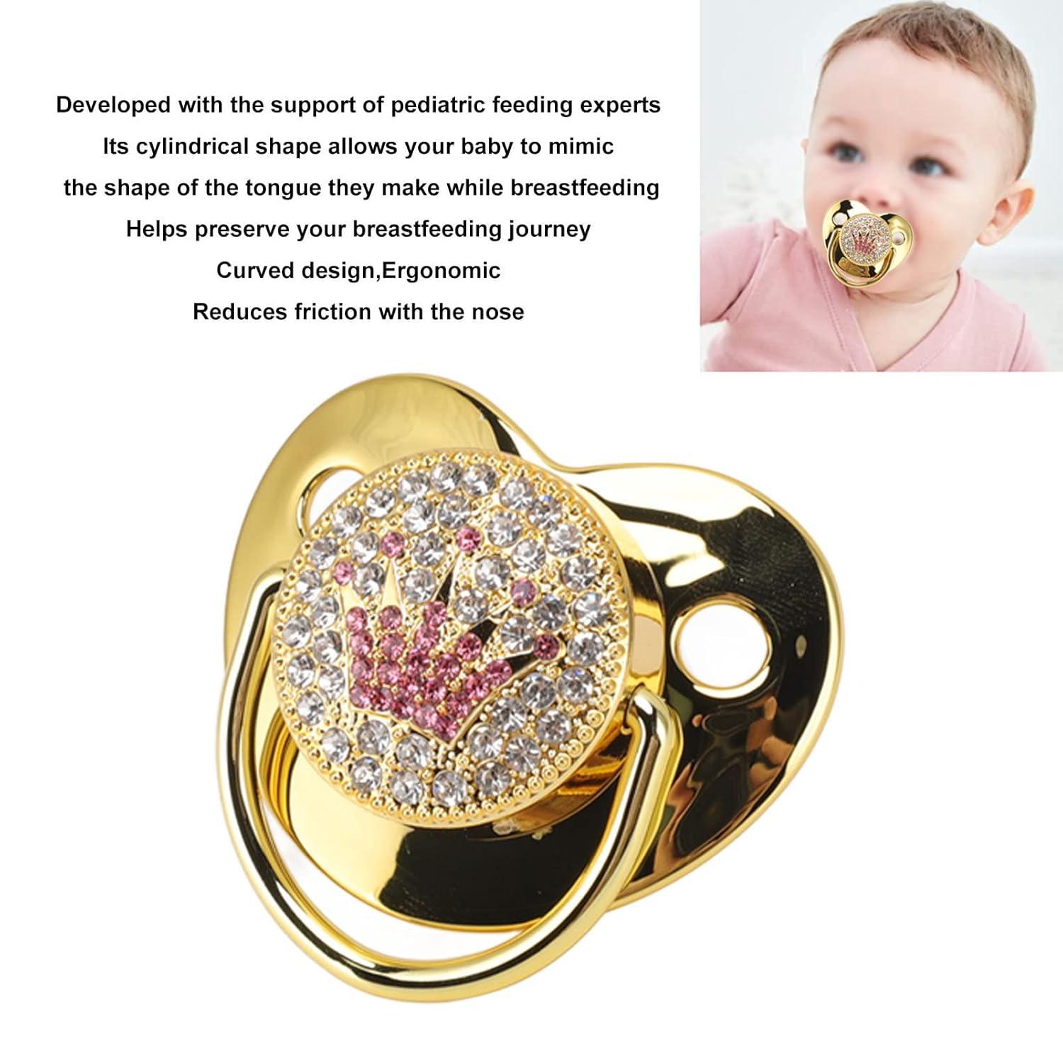 Buy Ultra-Light Gold Silicone Baby Pacifier for Newborns | Soft ...