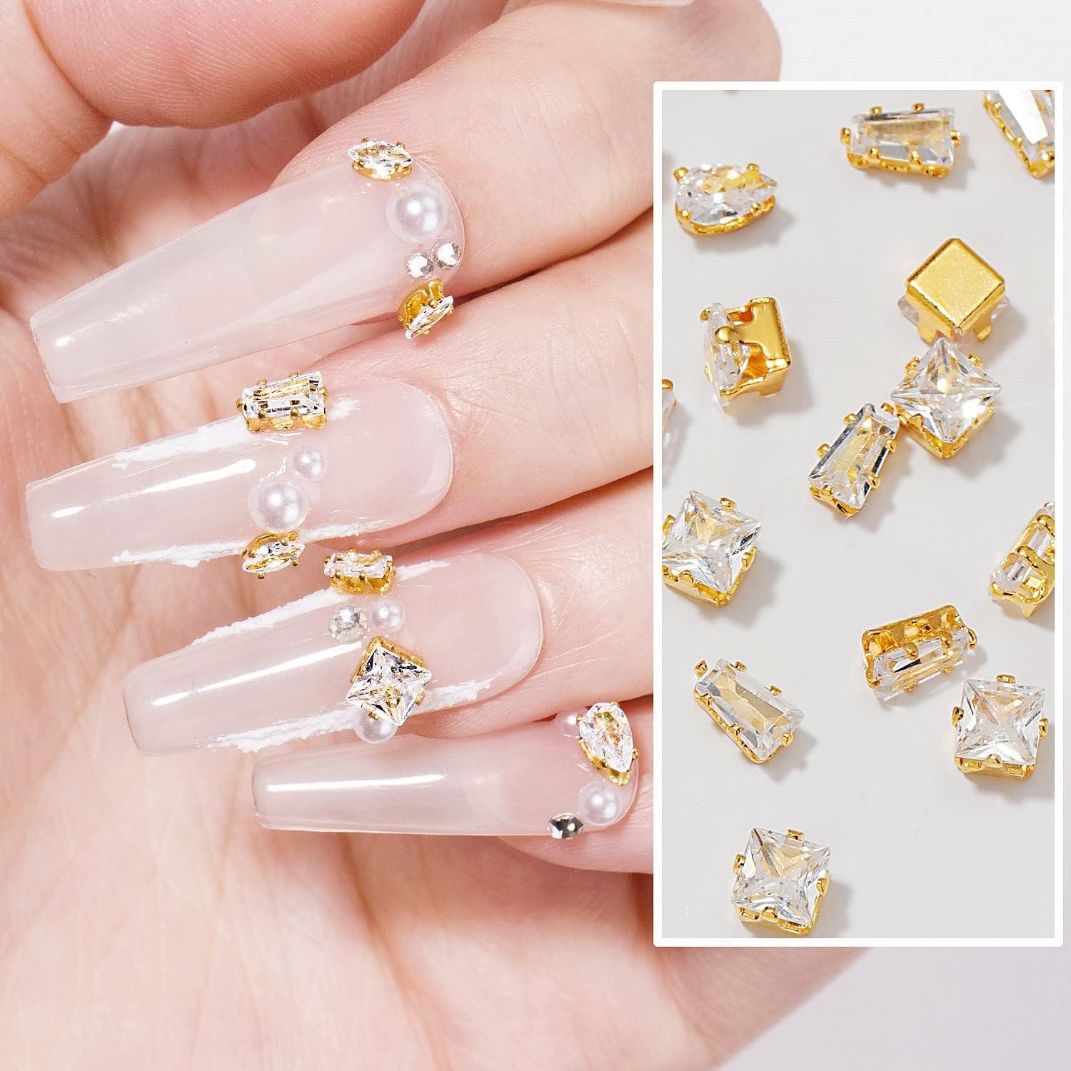 20g Nail Art Rhinestones Ore Gold Nail Gems Stone 3D Nail Art Decoration  Charms Broken Slice Nail Accessories Parts - AliExpress