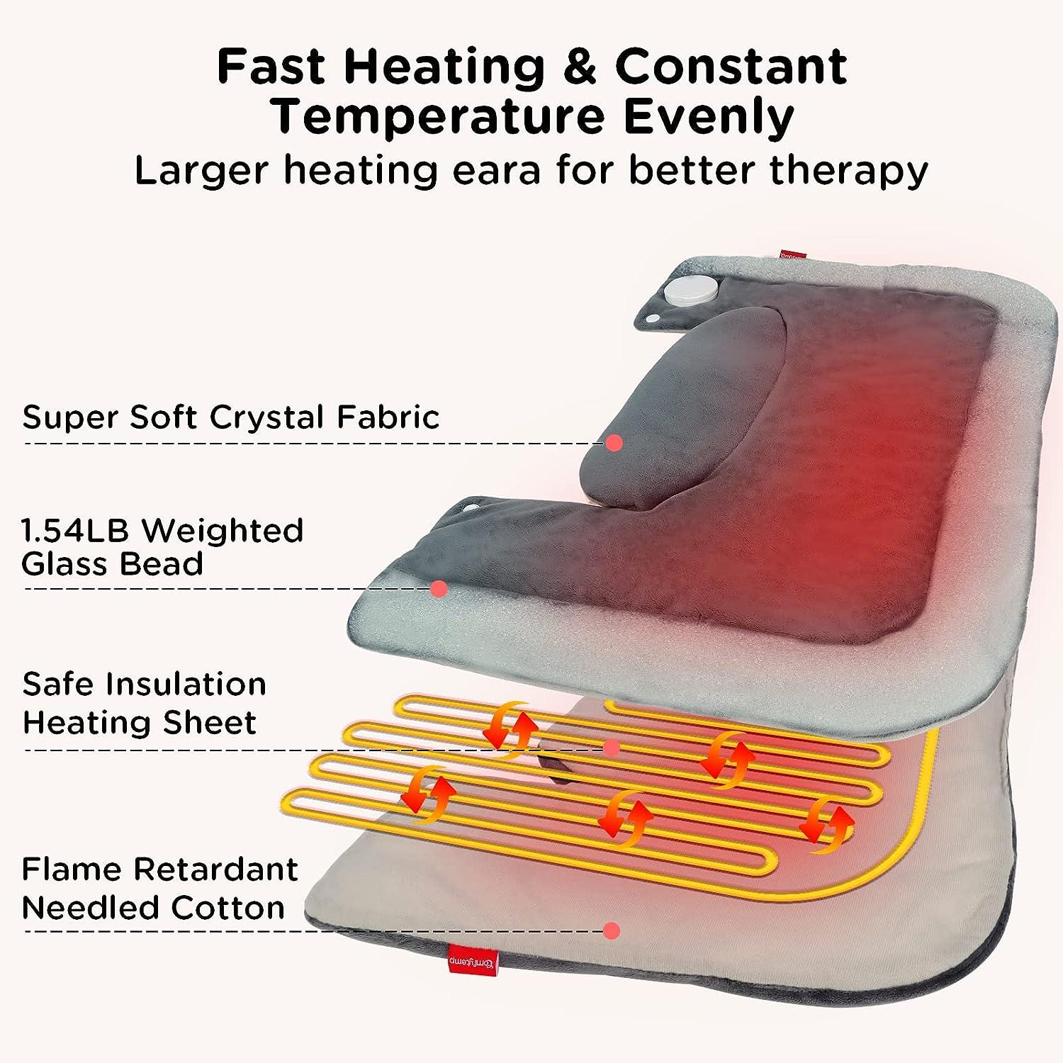 Comfytemp Weighted Heating Pad for Neck and Shoulder Electric Heat Pad