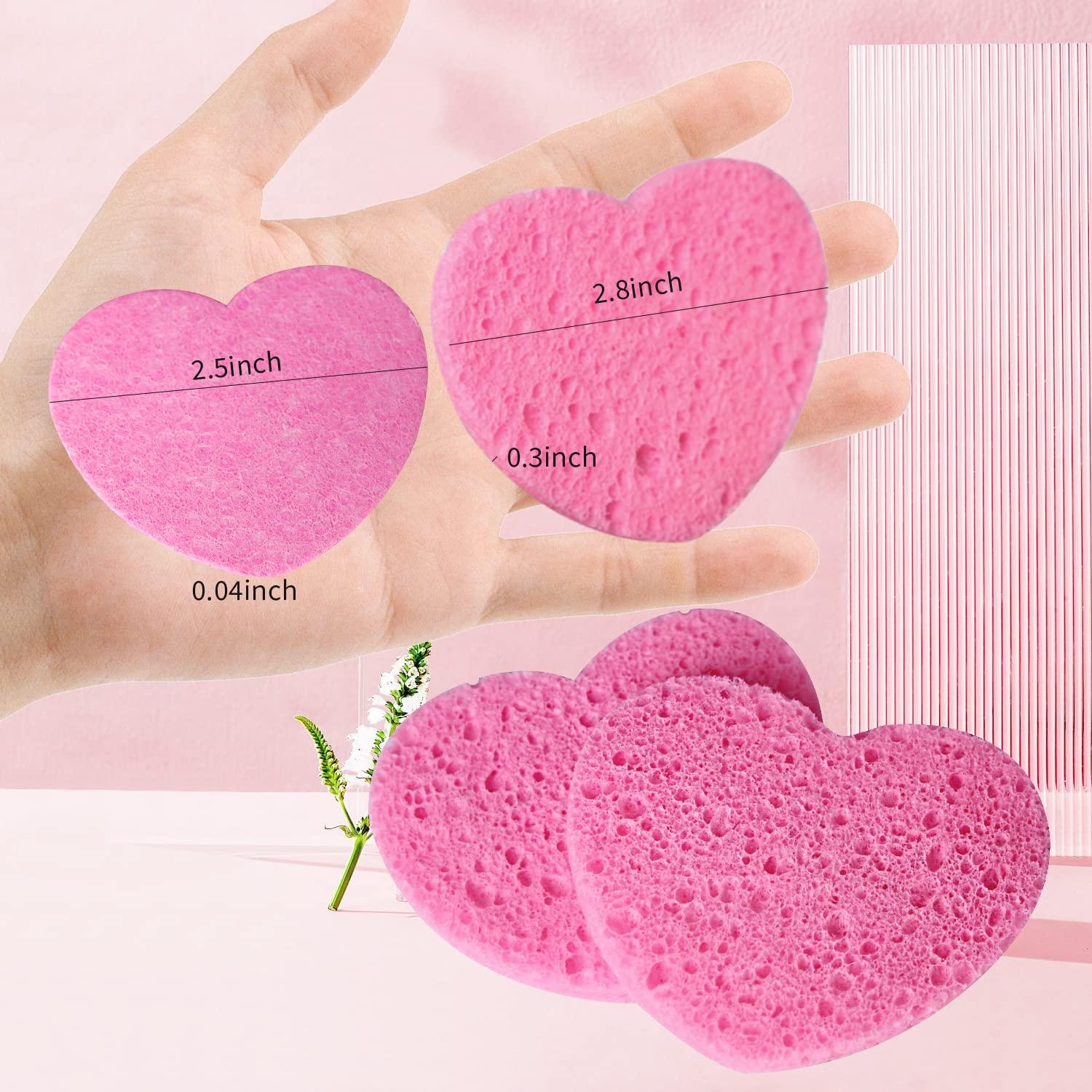 Lot of 2 Heart Shaped Makeup Sponges Applicators by Nucolor 2 Packs = 16pc  Total