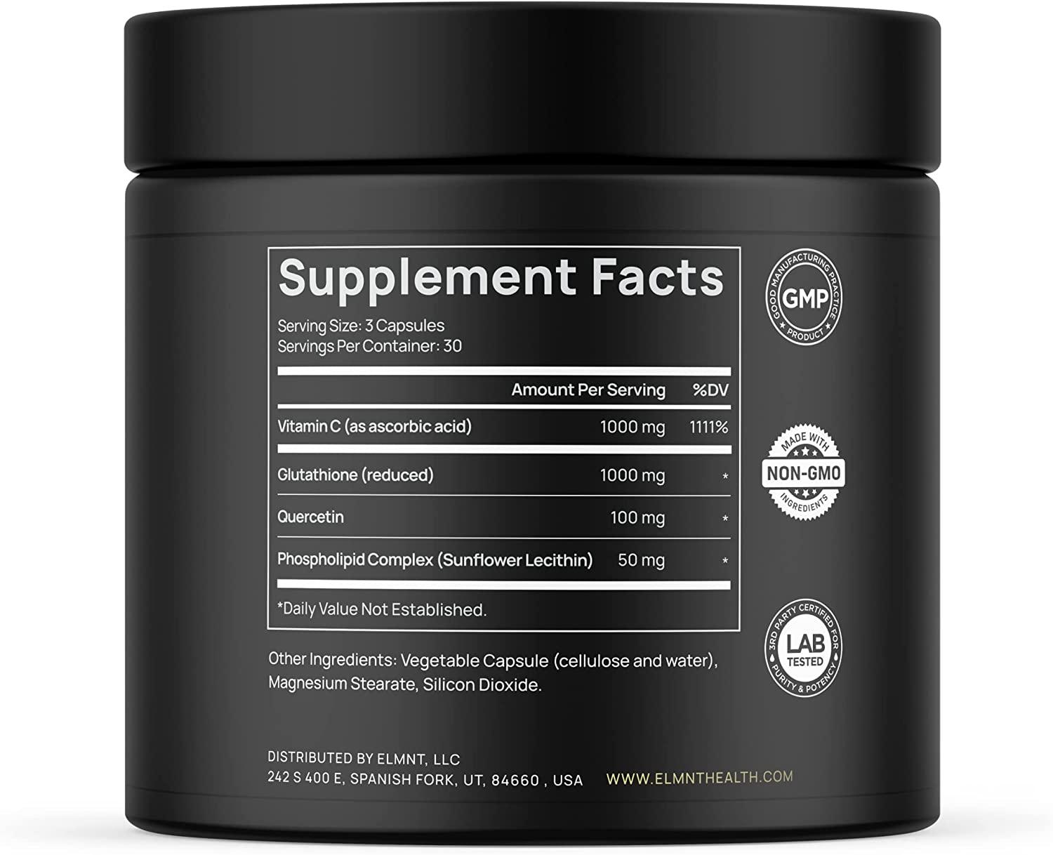 2000mg Liposomal Glutathione Supplement with Super Antioxidant Complex