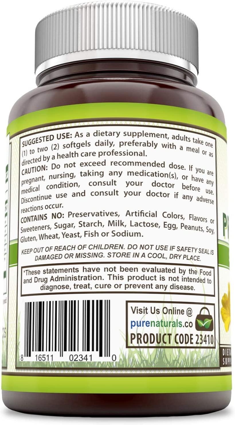 Pure Naturals Evening Primrose Oil 1300mg 120 Softgels with 10 GLA Supports Anti