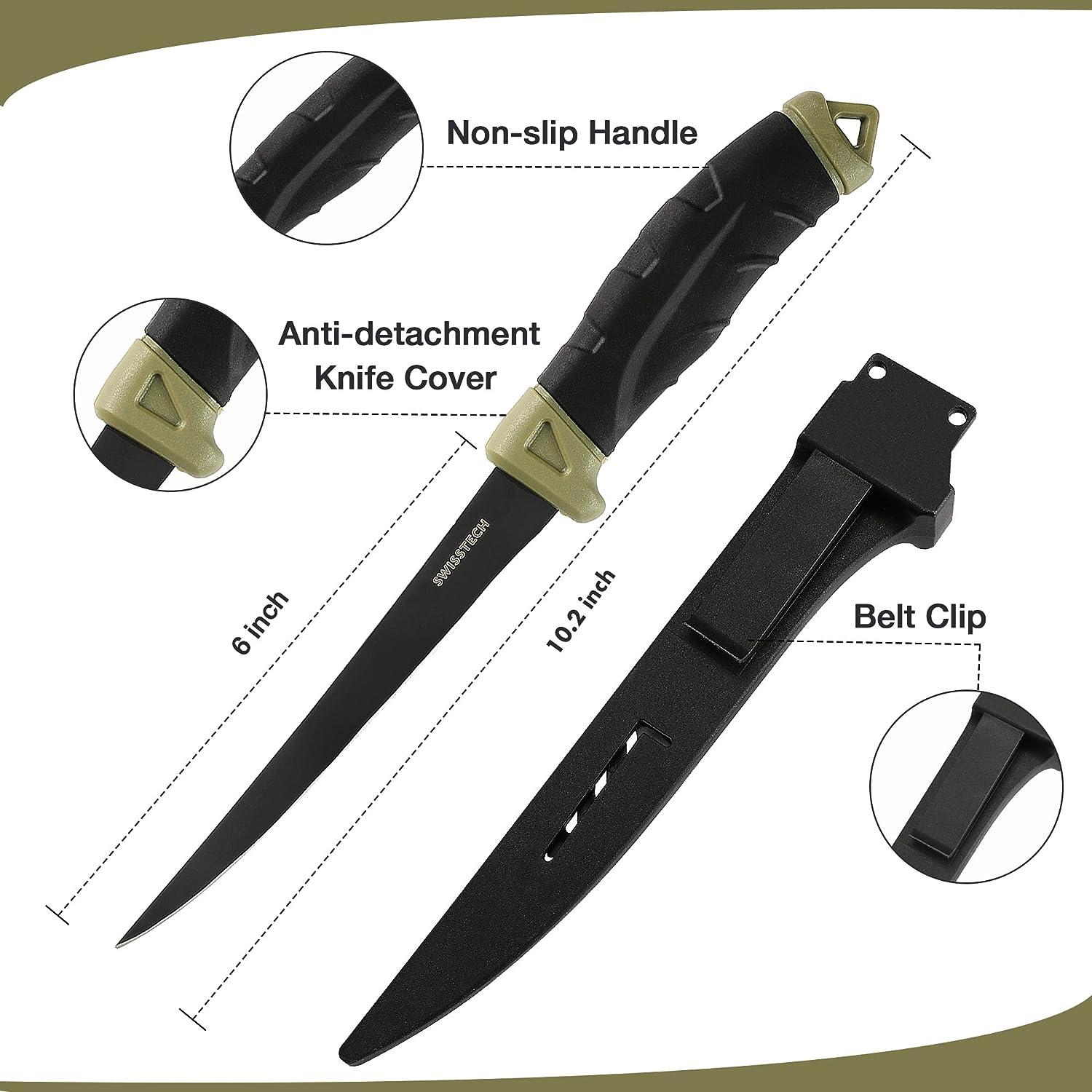 Swiss+Tech Fishing Tool Kit: Fish Gripper, Pliers, Scissors, Knife