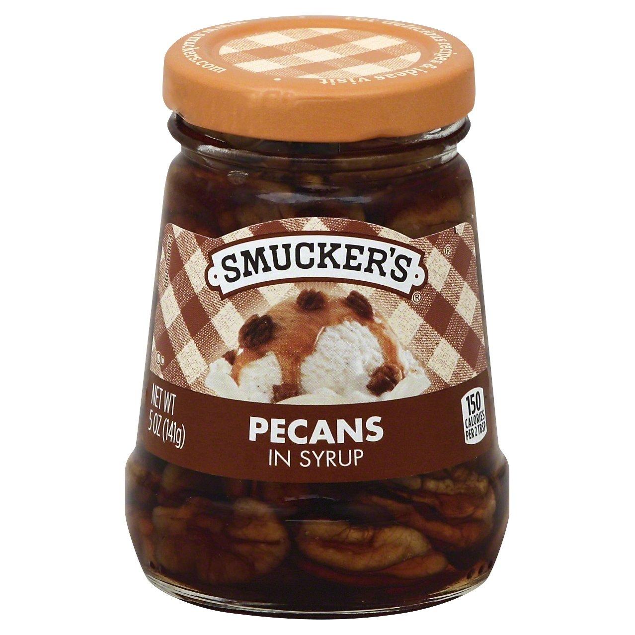 Smucker's 5 oz Pecans in Syrup Topping Delicious and Perfect for