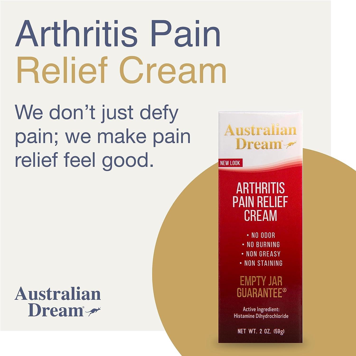 Australian Dream Arthritis Pain Relief Cream Soothing NonGreasy Pain