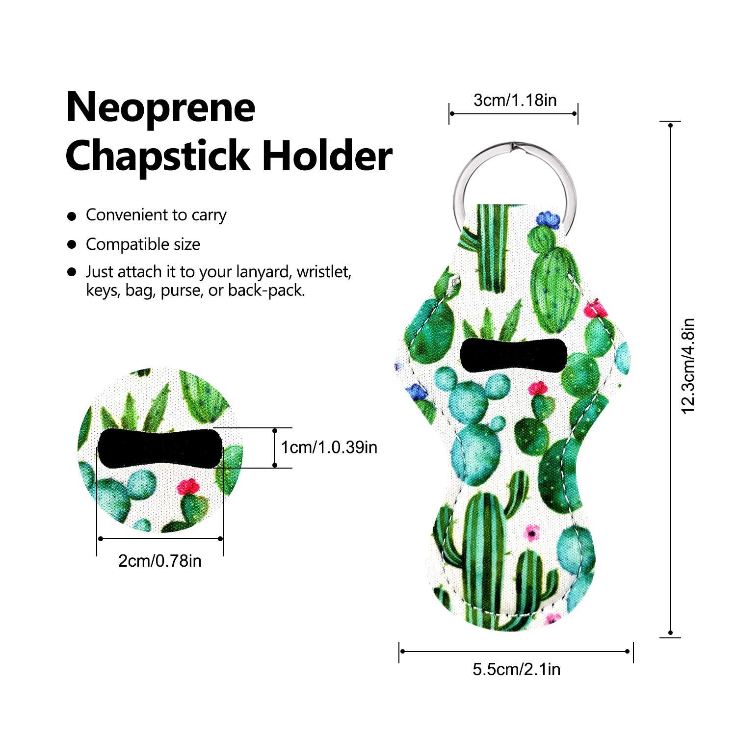 15Pcs Chapstick Holder Keychain, Lip Balm Holder Chapstick Keychain