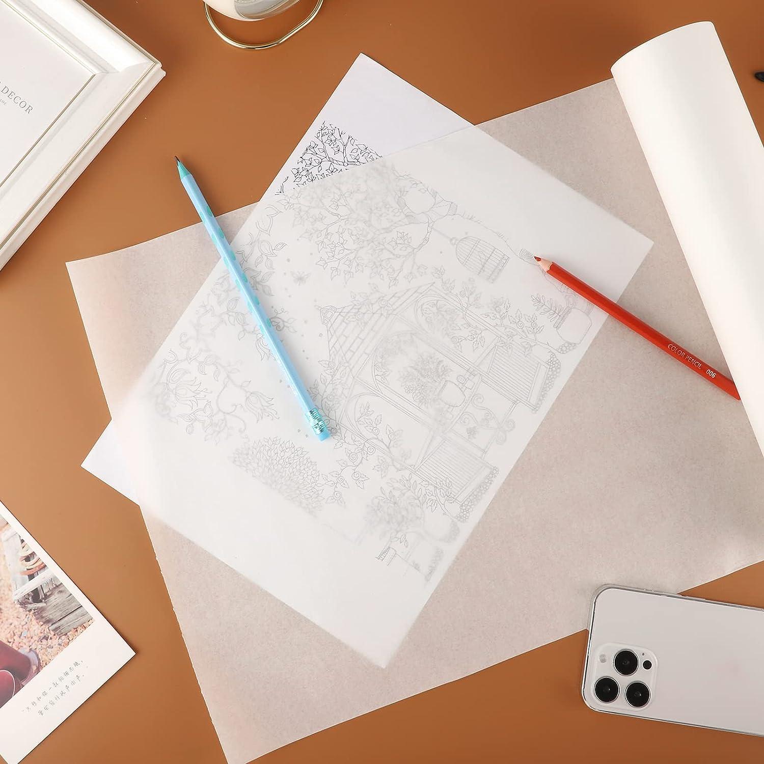 Tracing Paper Roll, 12 in X 55 Yards Tracing Patterns Paper White Trace