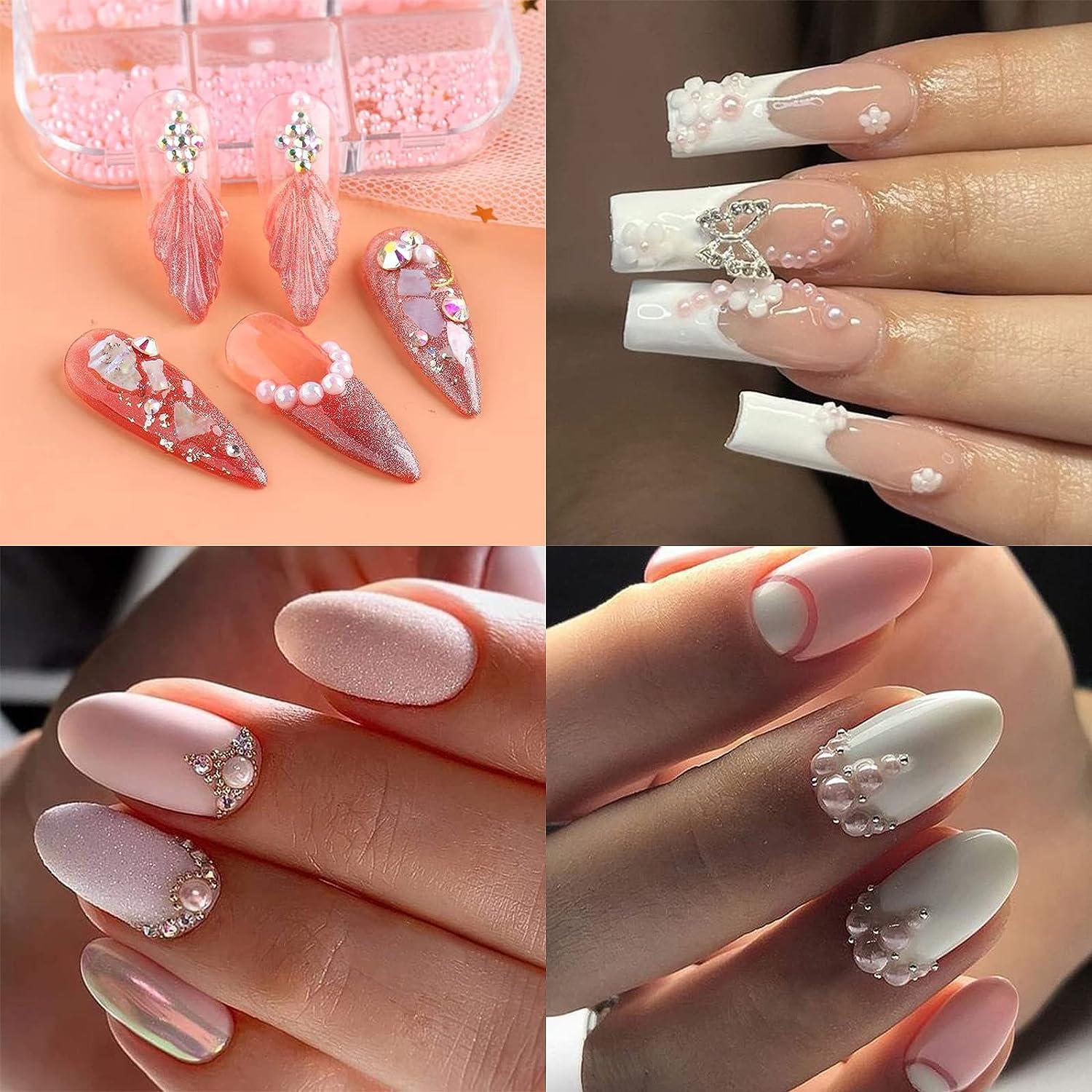 Cute Artificial Flowers French Fake Press Nails Woman Classic Short Wearing  Nails Full Coverage Shiny Matte Pink Round Nail Art | Fruugo KR