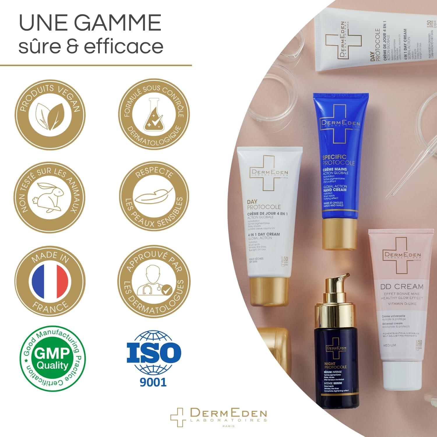 DermEden - Day cream 50 ml for dry skin SPF 50-4 actions in