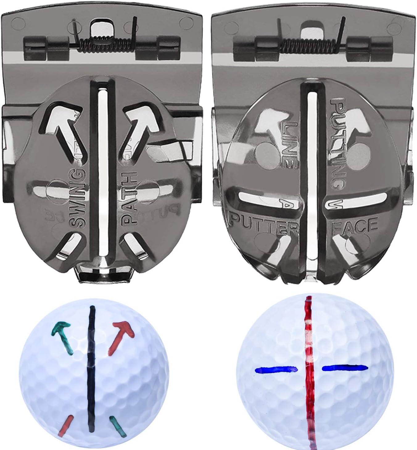 CUALFEC 8 Pack Golf Ball Line Drawing Marker Kit Golf Ball Marking